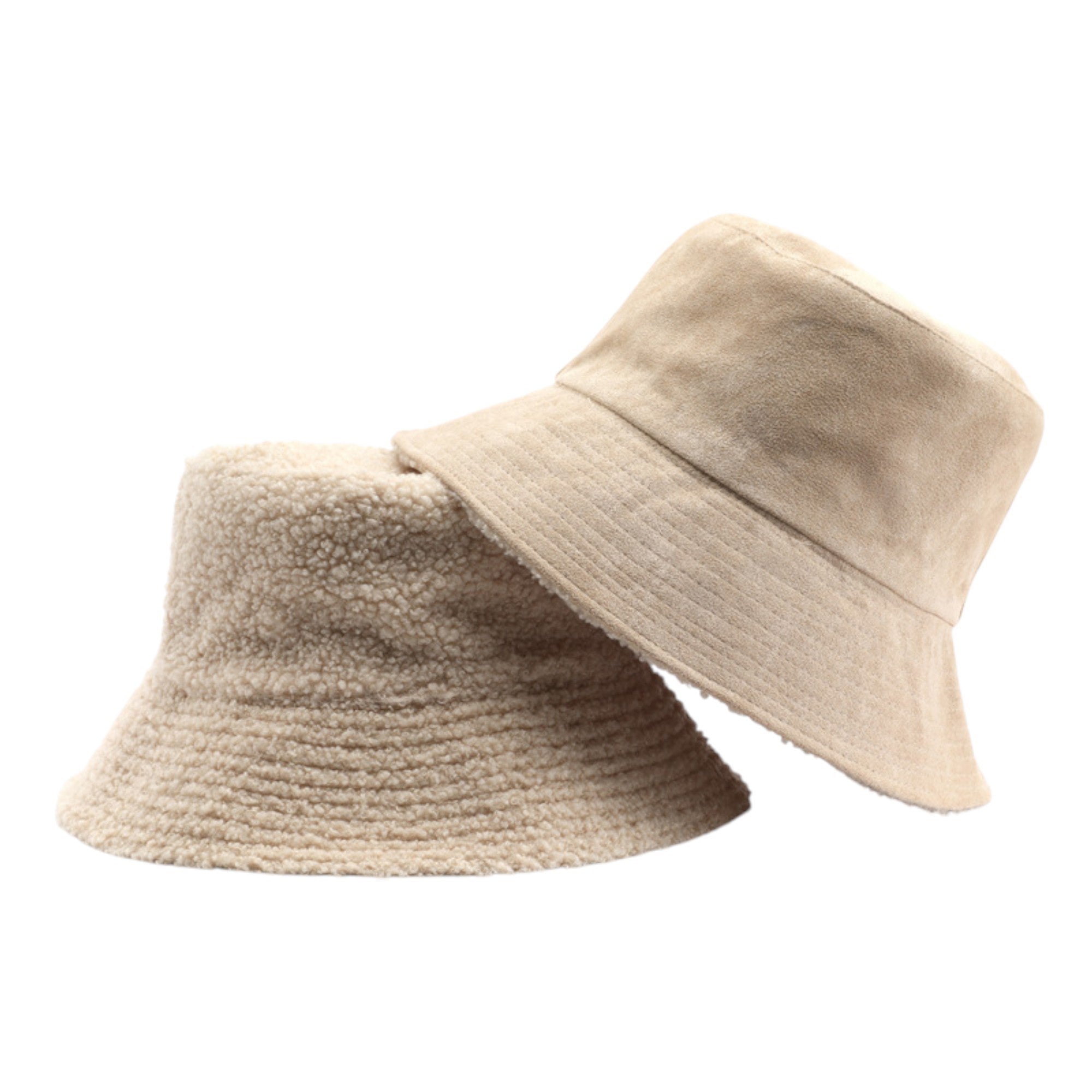 Anna-Kaci Women's Reversible Bucket Hat Warm Suede Winter Cap Soft Double Sided Style