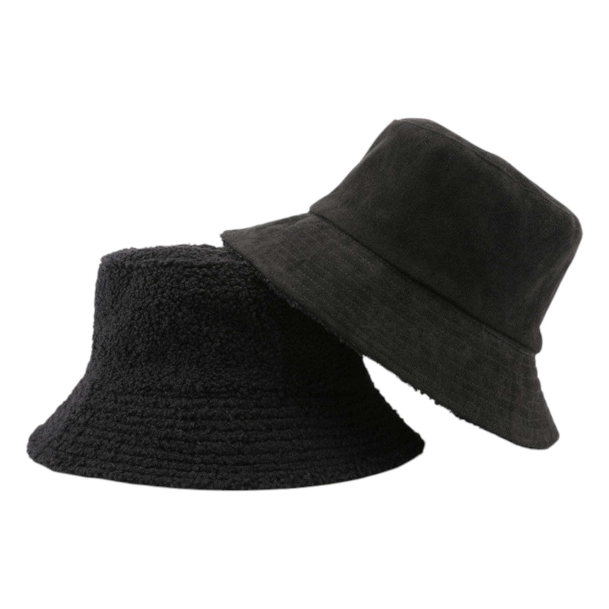 Anna-Kaci Women's Reversible Bucket Hat Warm Suede Winter Cap Soft Double Sided Style