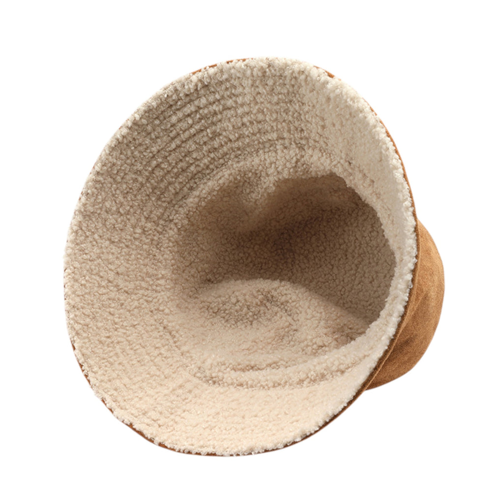 Anna-Kaci Women's Reversible Bucket Hat Warm Suede Winter Cap Soft Double Sided Style