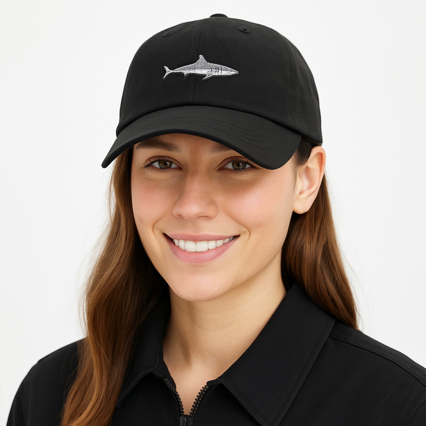 Anna-Kaci Shark Embroidered Baseball Cap Vintage Adjustable Casual Sport Hat