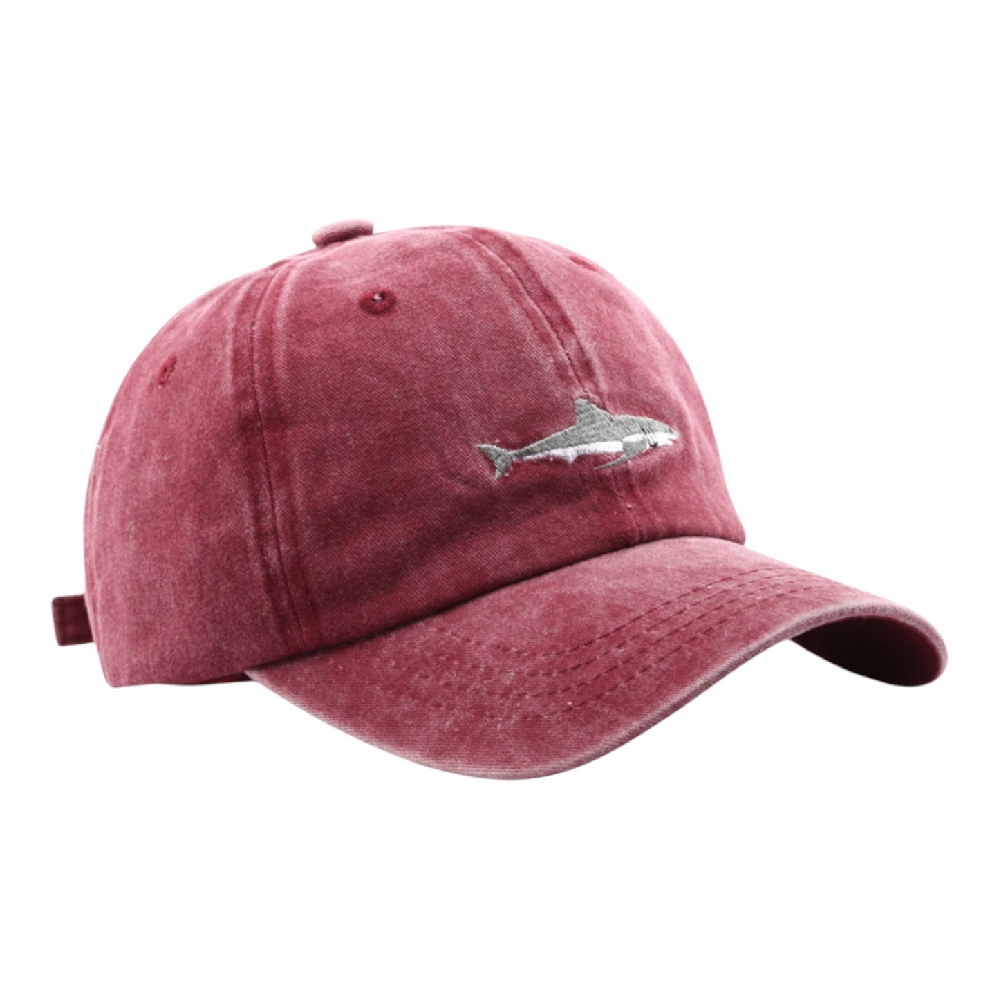 Anna-Kaci Shark Embroidered Baseball Cap Vintage Adjustable Casual Sport Hat