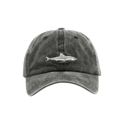 Anna-Kaci Shark Embroidered Baseball Cap Vintage Adjustable Casual Sport Hat