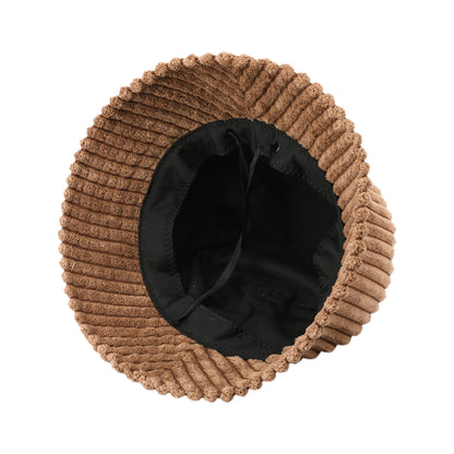Anna-Kaci Women's Corduroy Bucket Hat Soft Plush Ribbed Texture Warm Winter Hat with Adjustable Fit