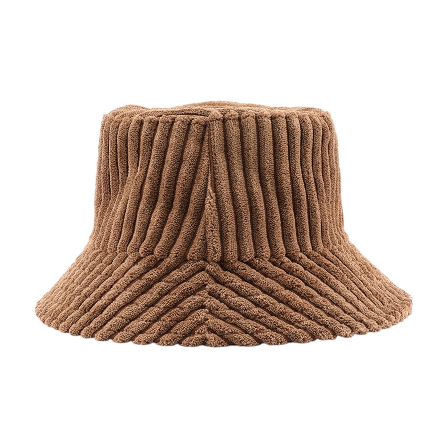 Anna-Kaci Women's Corduroy Bucket Hat Soft Plush Ribbed Texture Warm Winter Hat with Adjustable Fit