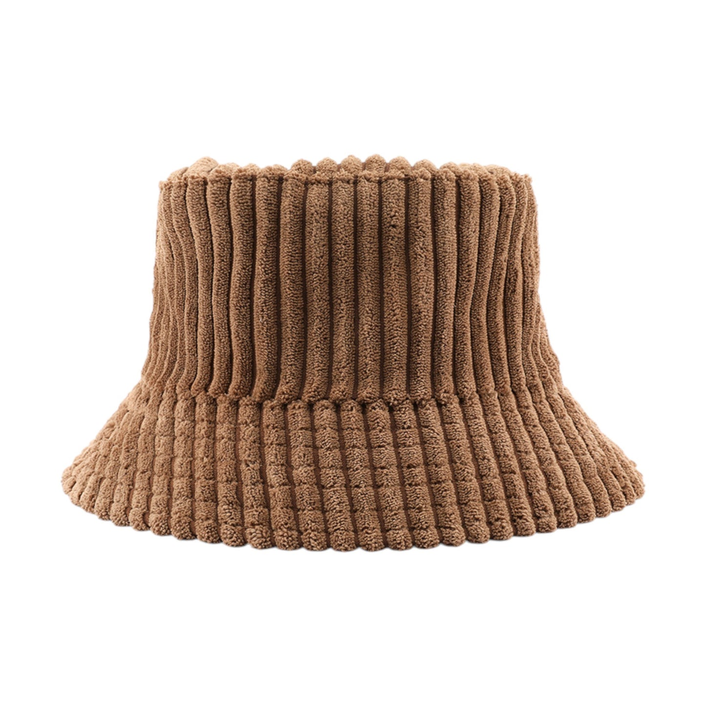 Anna-Kaci Women's Corduroy Bucket Hat Soft Plush Ribbed Texture Warm Winter Hat with Adjustable Fit