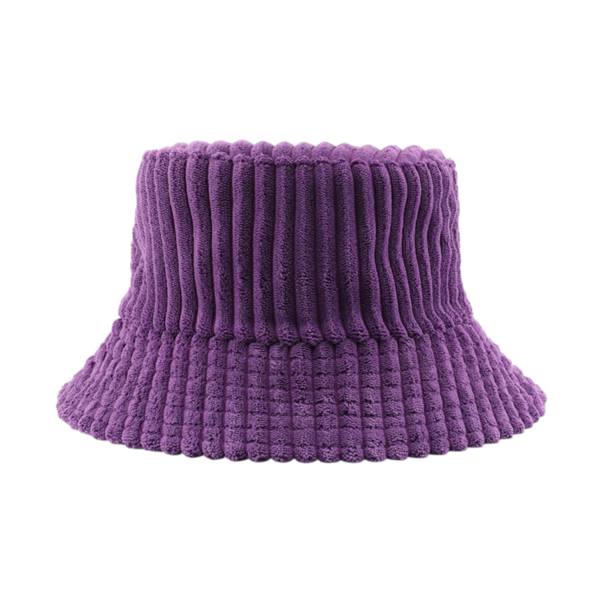 Anna-Kaci Women's Corduroy Bucket Hat Soft Plush Ribbed Texture Warm Winter Hat with Adjustable Fit
