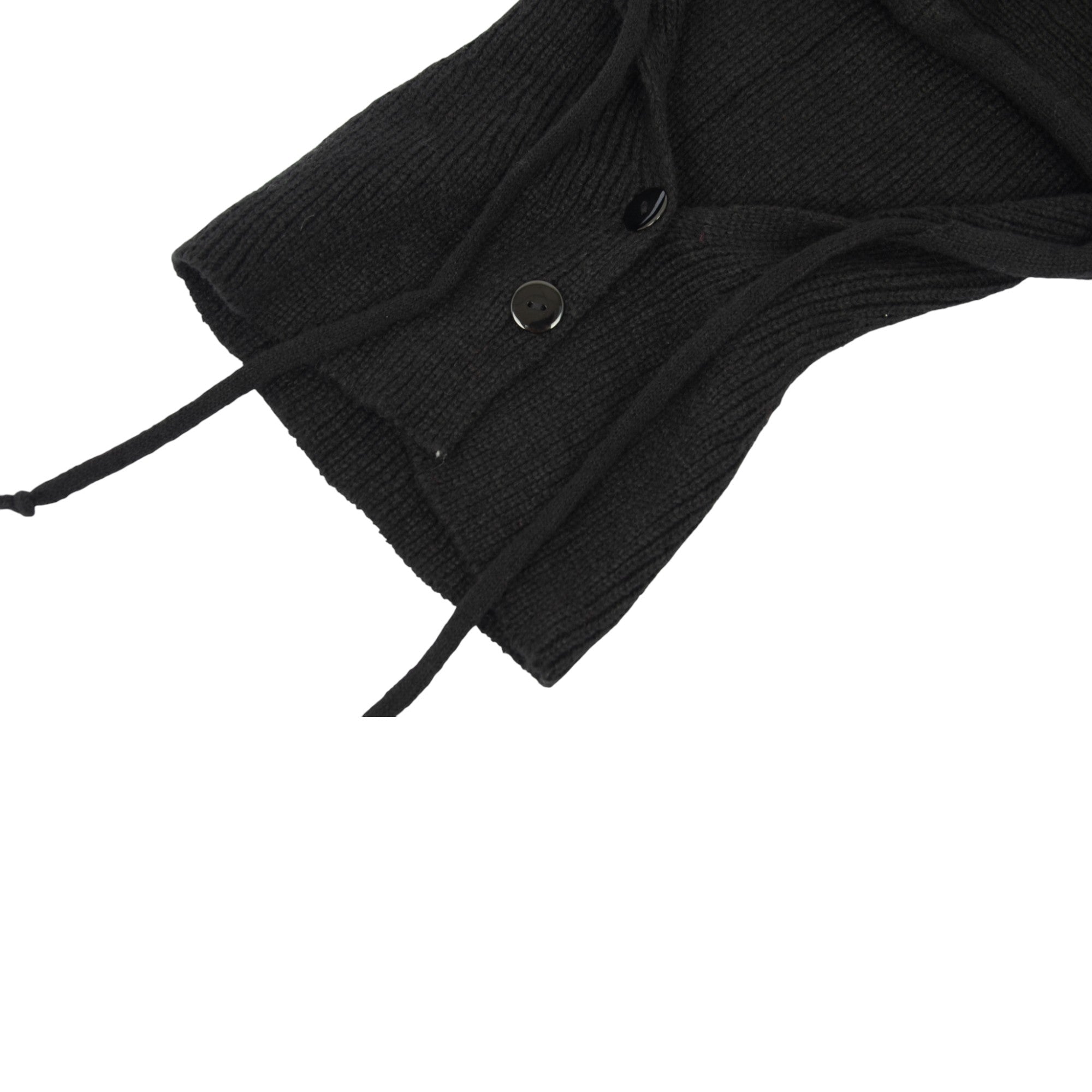 Anna-Kaci Women's Ribbed Knit Hooded Neck Warmer with Button Closure and Drawstring Design