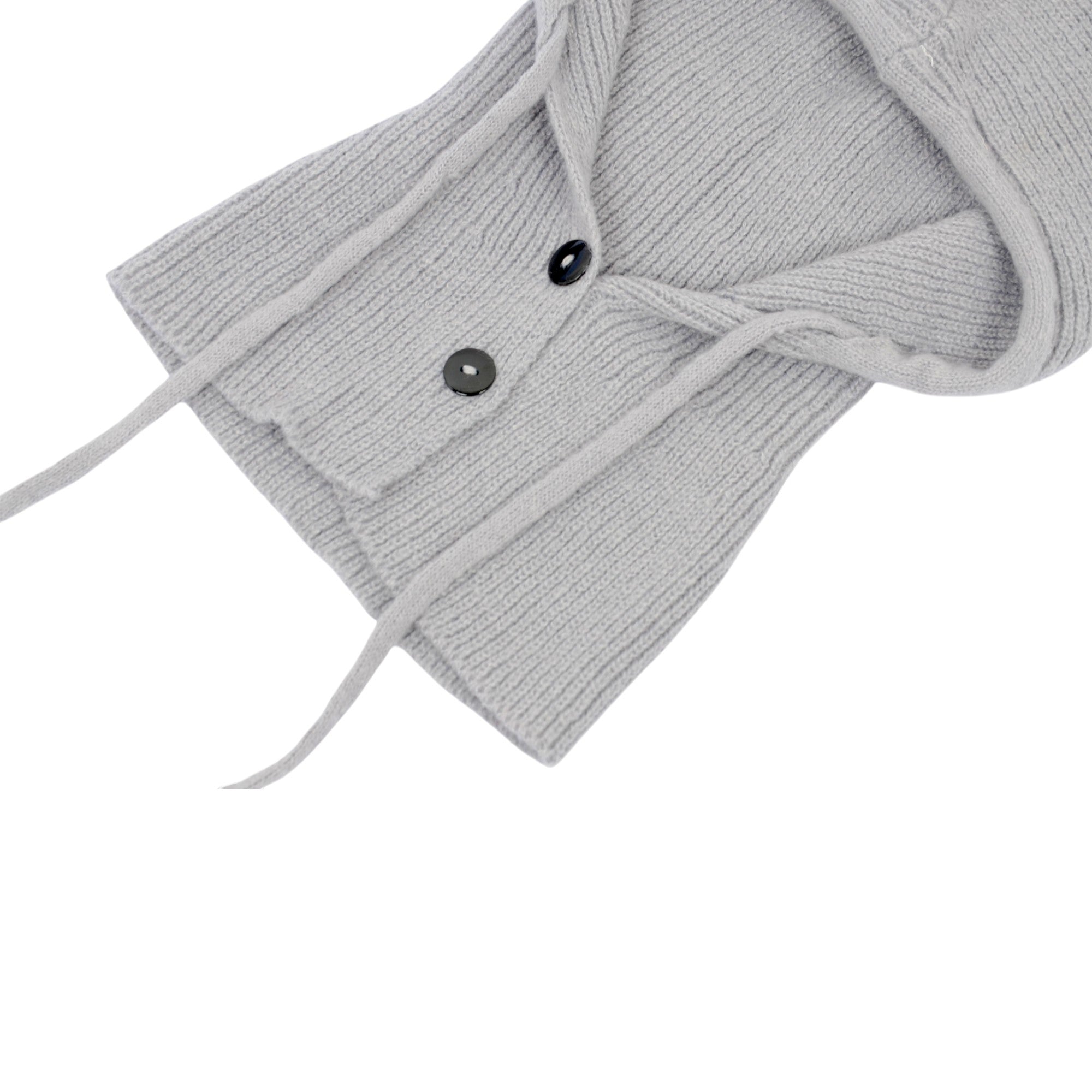 Anna-Kaci Women's Ribbed Knit Hooded Neck Warmer with Button Closure and Drawstring Design