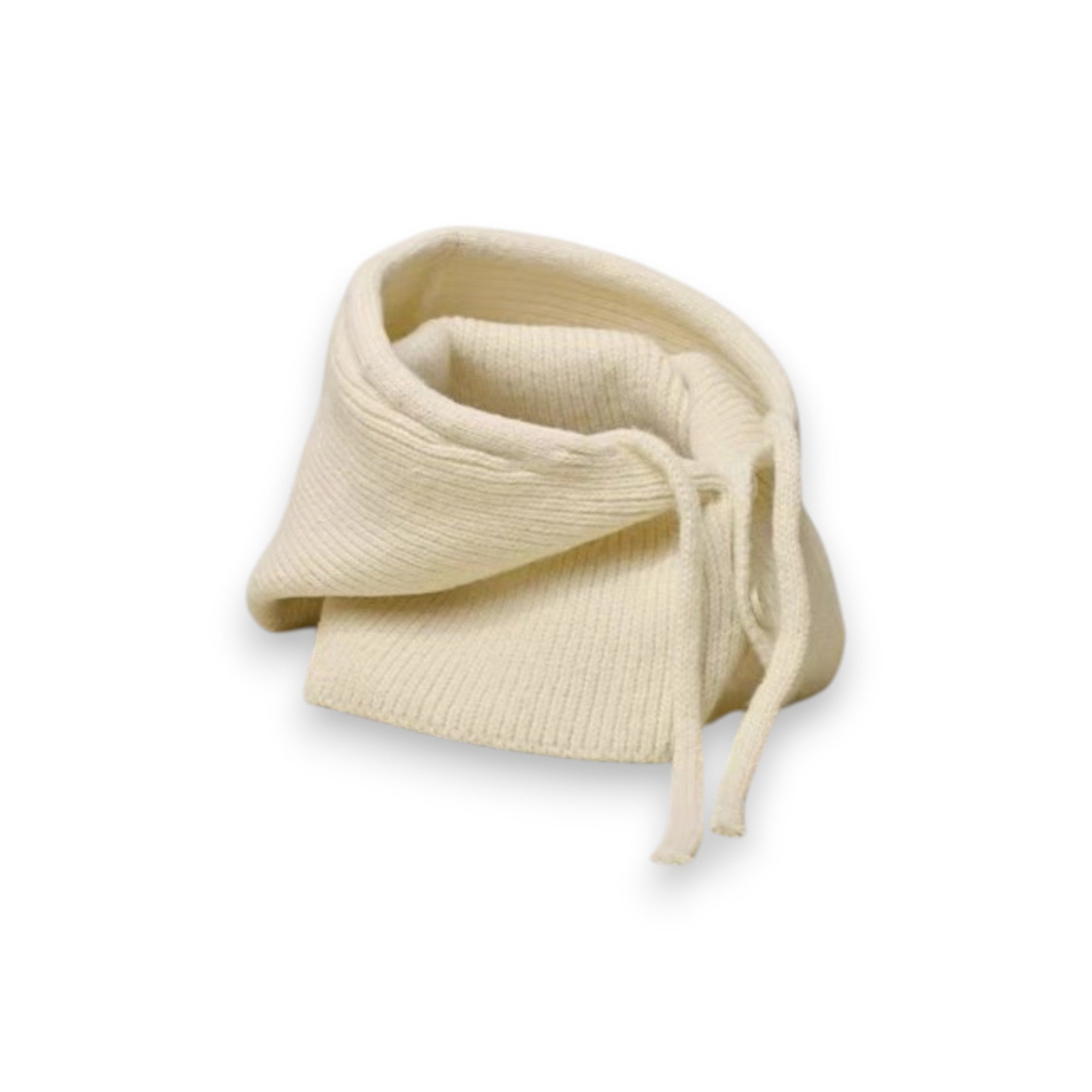 Anna-Kaci Women's Ribbed Knit Hooded Neck Warmer with Button Closure and Drawstring Design