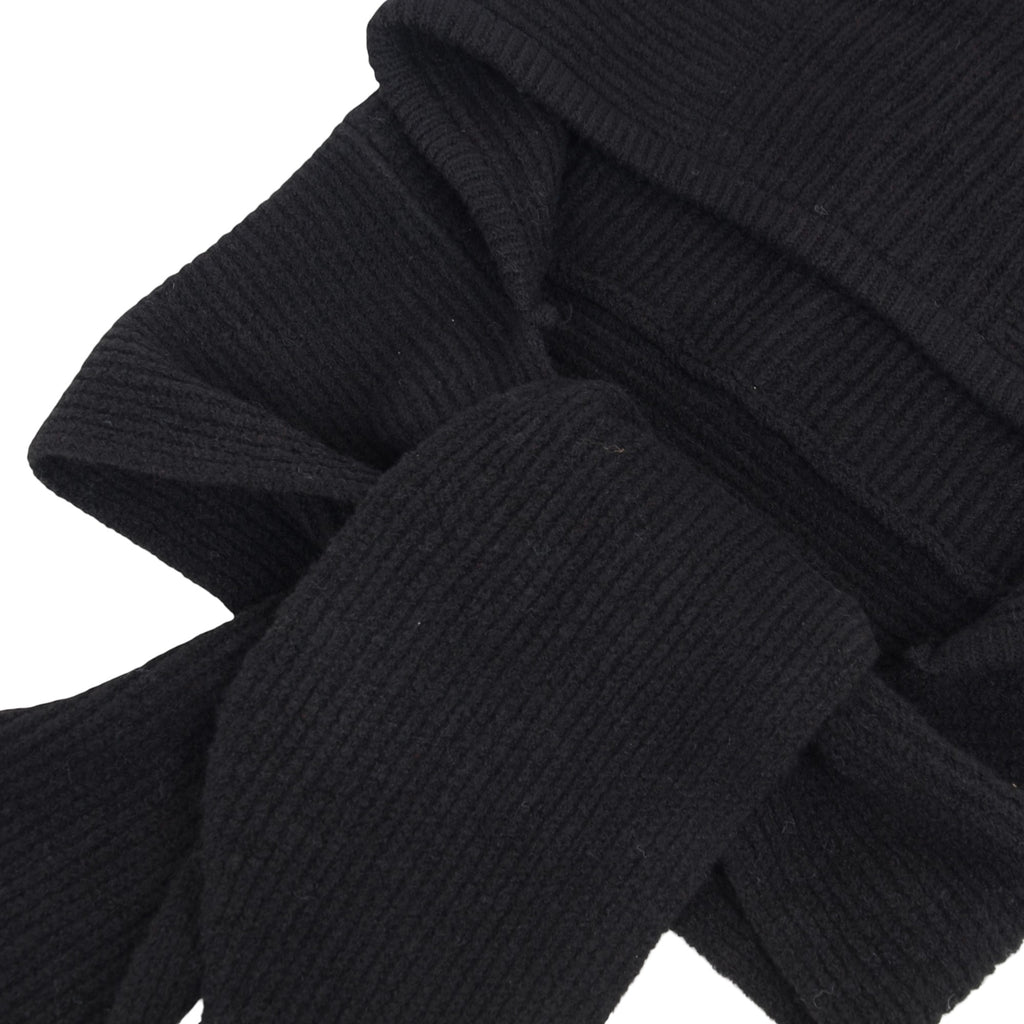 Anna-Kaci Womens Wool Blend Ribbed Knit Hat with Attached Scarf Warm and Convenient