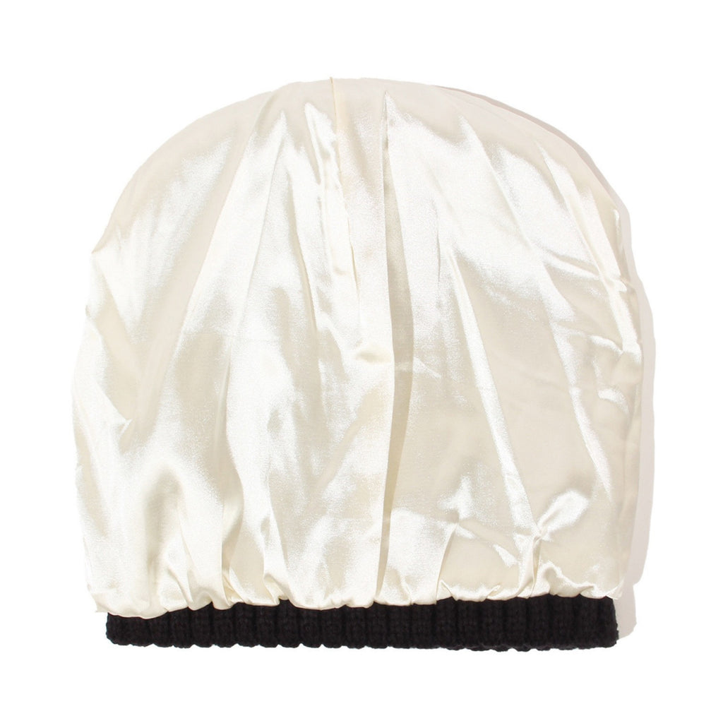 Anna-Kaci Women's Ribbed Knit Beanie Hat with Satin Lining and Folded Cuff