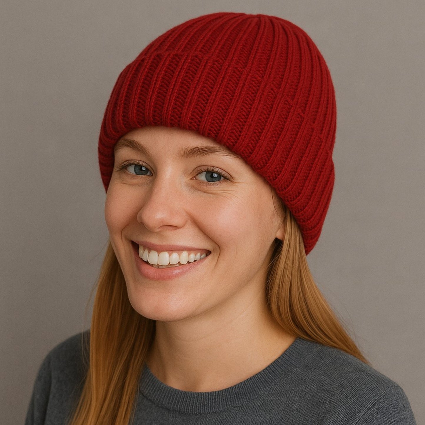 Anna-Kaci Women's Ribbed Knit Beanie Hat with Satin Lining and Folded Cuff