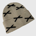 Anna-Kaci Women's Knitted Beanie with Black Bow Accents - Cute & Stylish Winter Hat for Cold Weather