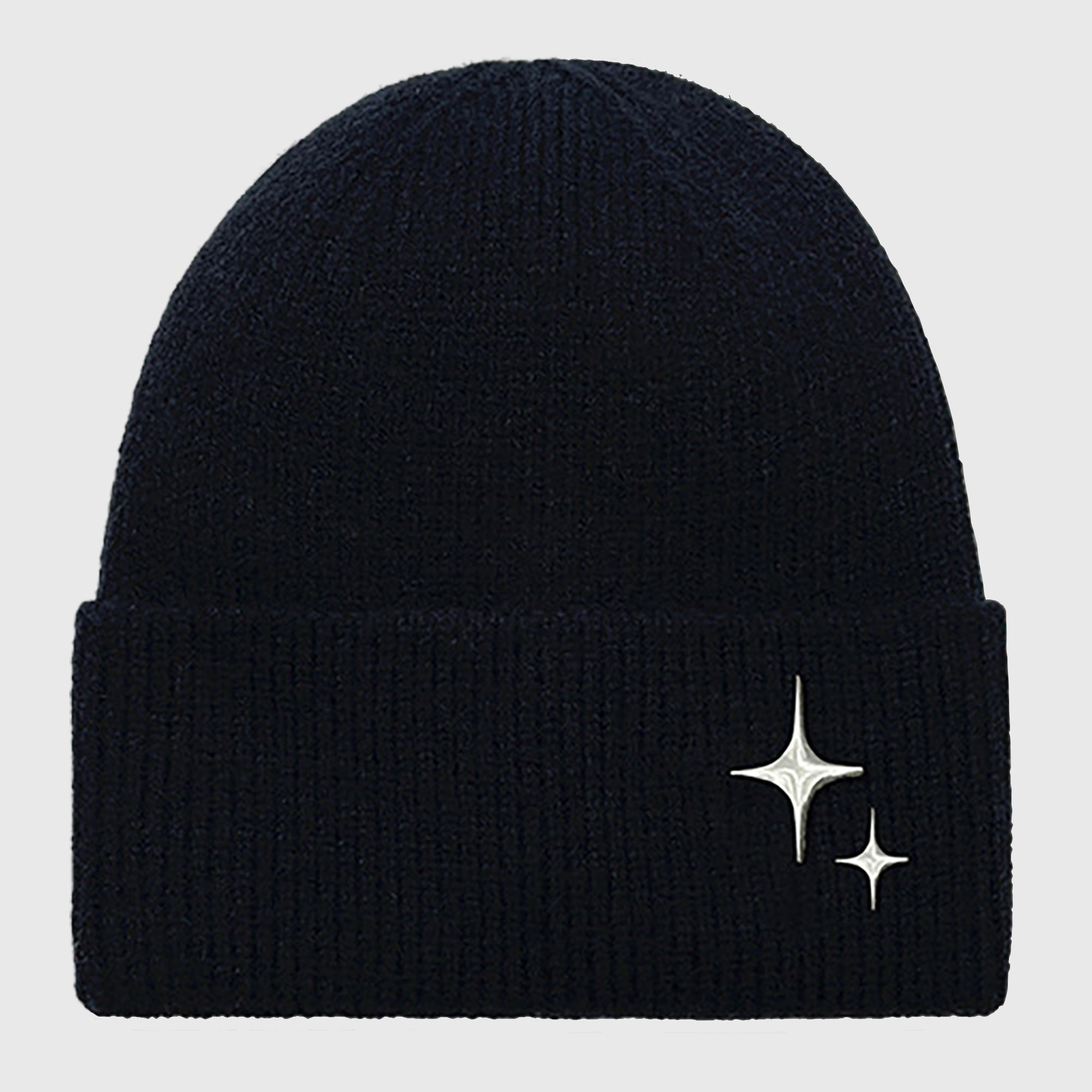 Anna-Kaci Women's Coral Knitted Beanie with Star Embroidery - Stylish & Warm Winter Hat