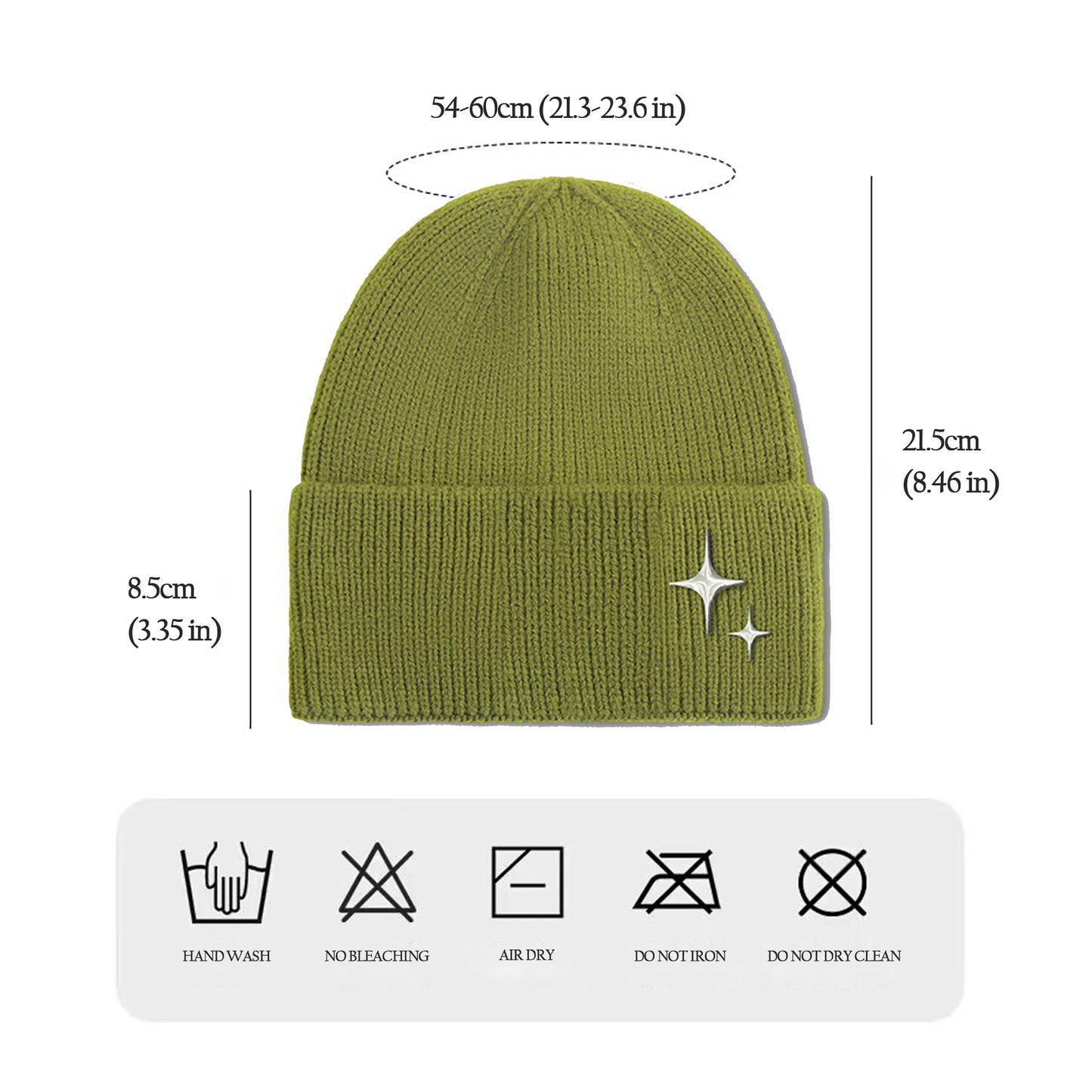 Anna-Kaci Women's Coral Knitted Beanie with Star Embroidery - Stylish & Warm Winter Hat