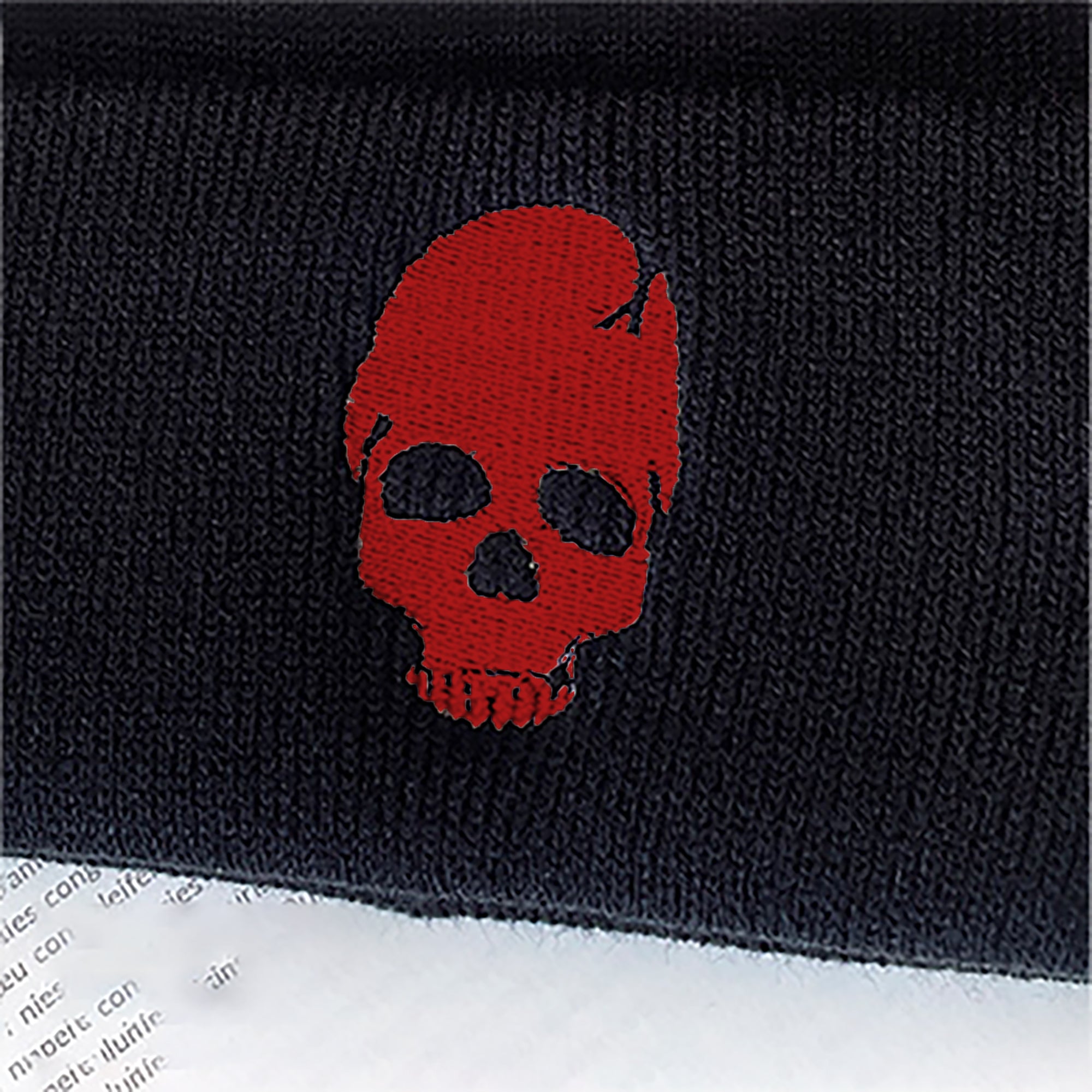 Anna-Kaci Women's Knitted Beanie with Skull Embroidery Warm Winter Hat for Gothic, Punk & Casual Styles