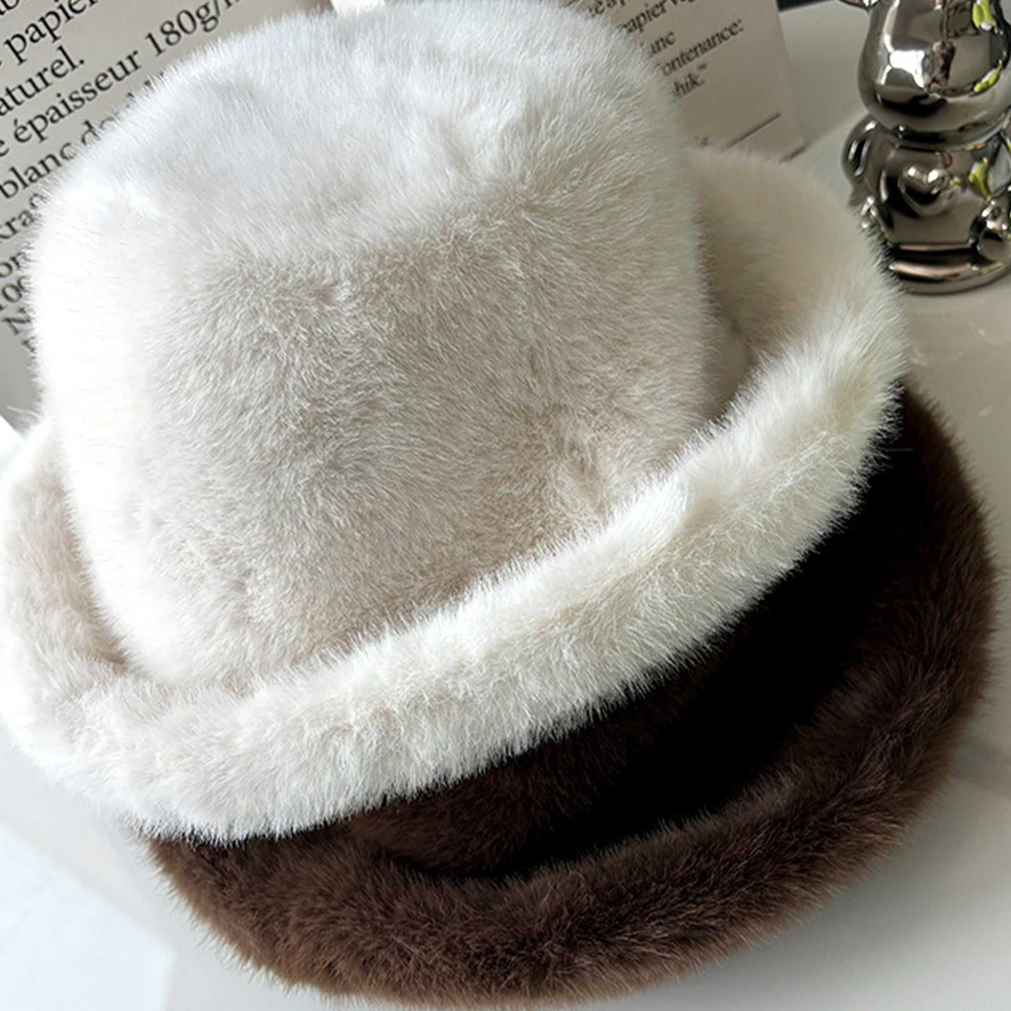 Anna-Kaci Women's Plush Fuzzy Bucket Hat with Soft Warm Feel and Full-Cover Design