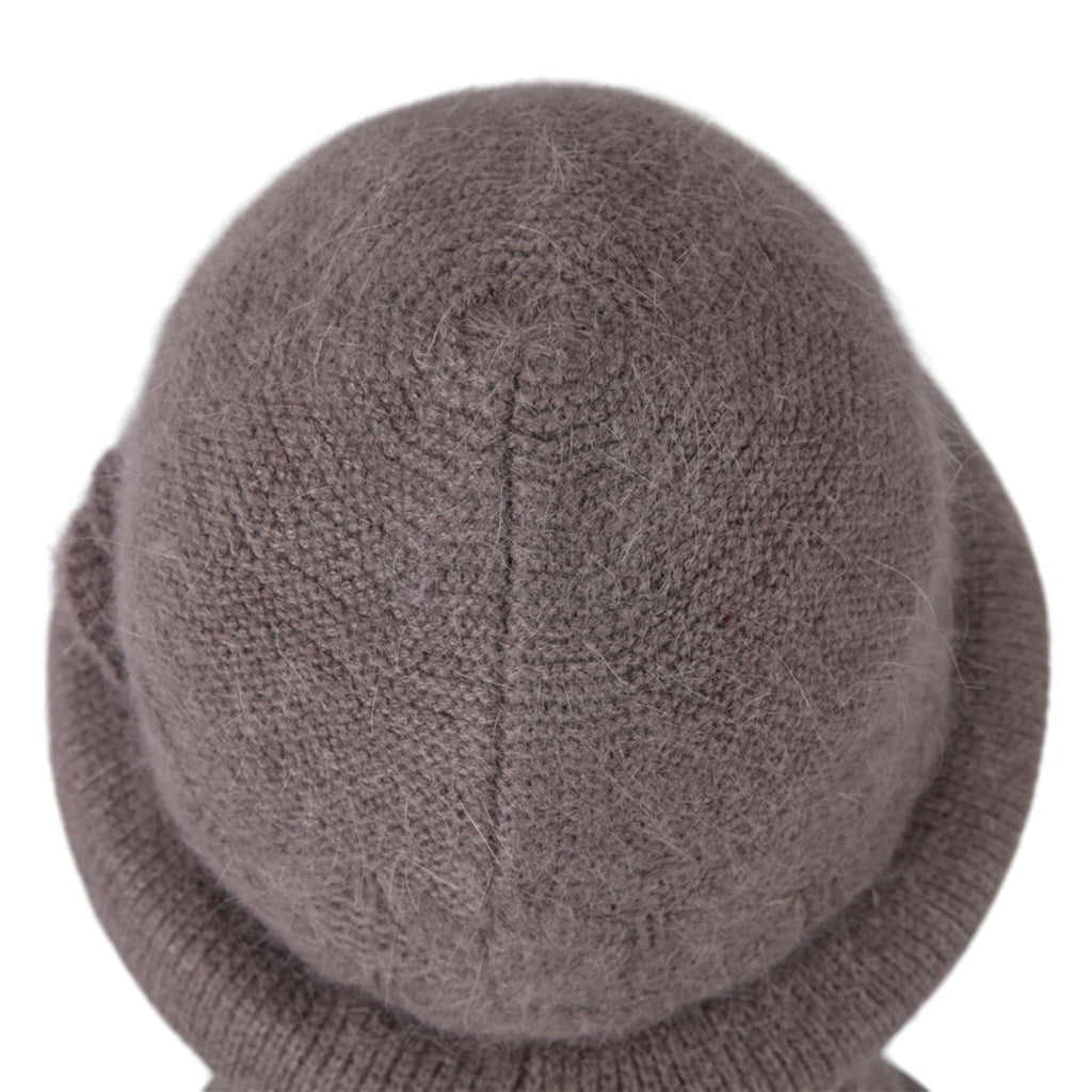 Anna-Kaci Women's Soft Knit Winter Hat with Rolled Brim and Elegant Floral Detail