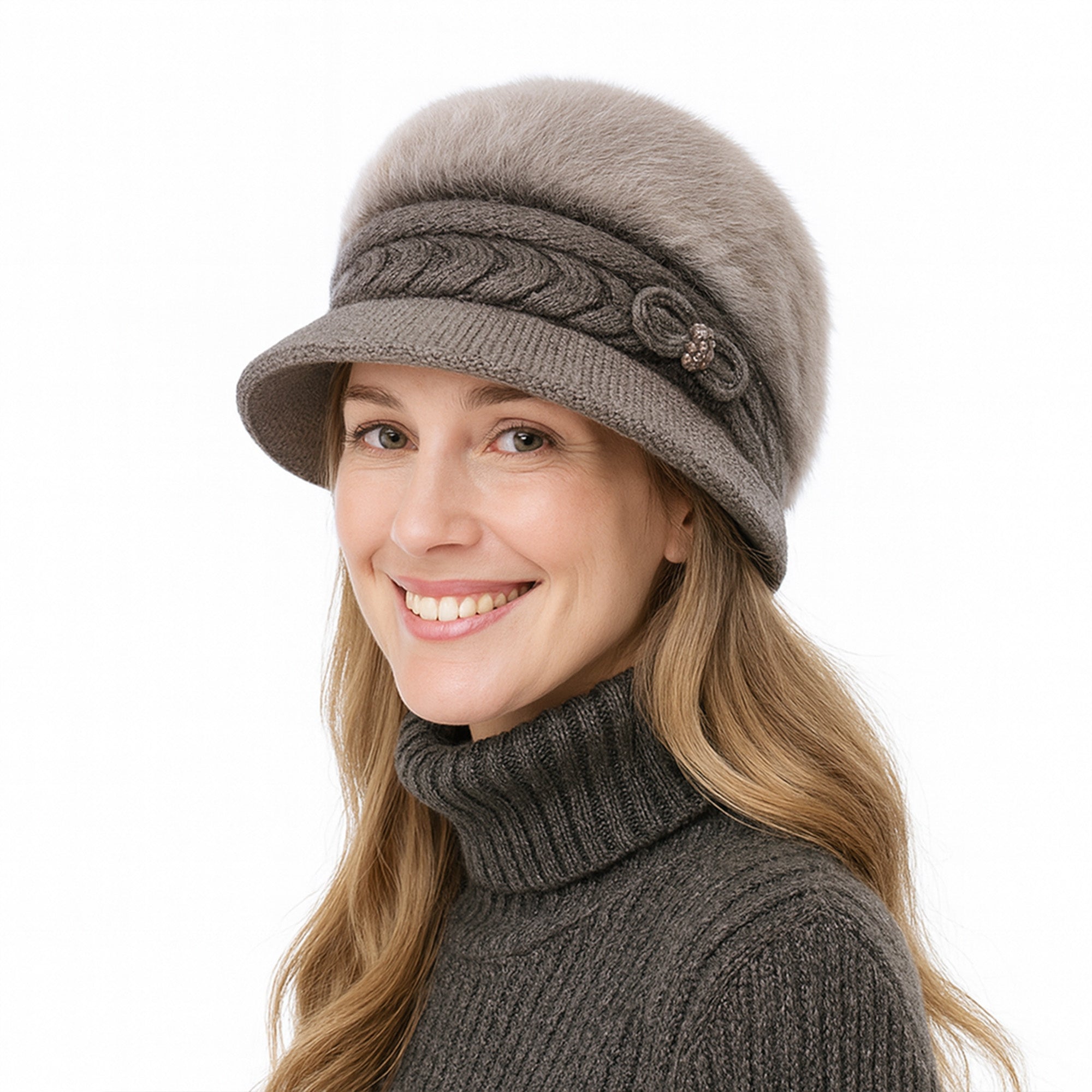 Anna-Kaci Women's Soft Winter Knit Hat with Elegant Bow Accent
