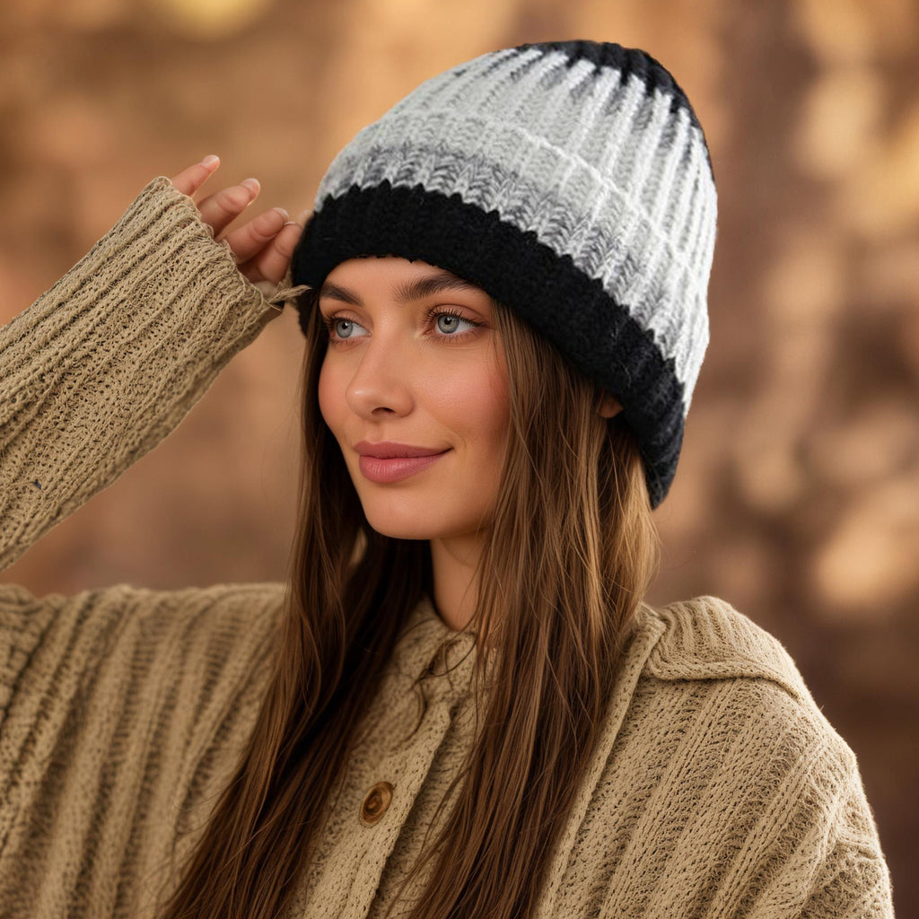 Anna-Kaci Women's Cozy Rib-Knit Winter Beanie with Soft Stretch Fabric