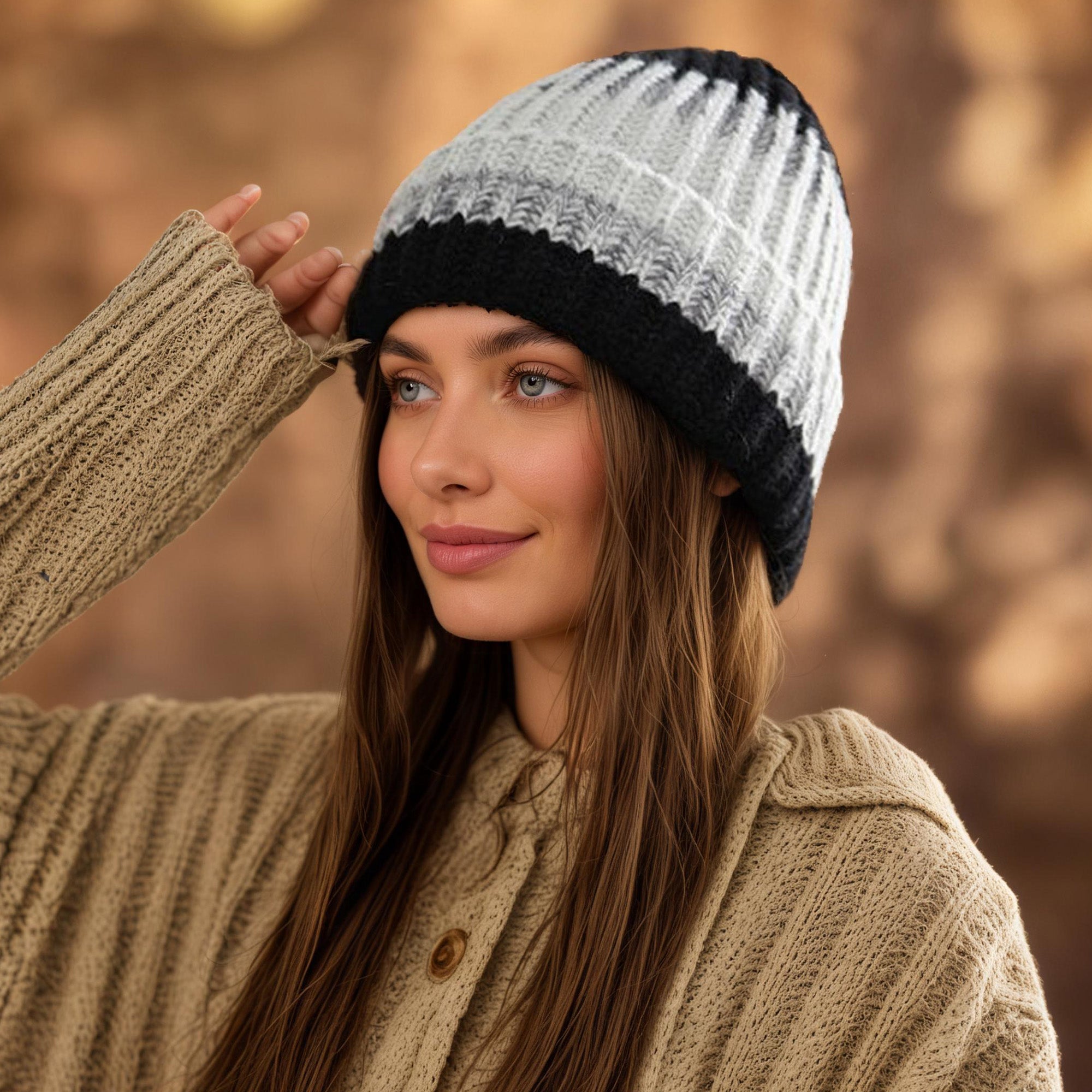 Anna-Kaci Women's Cozy Rib-Knit Winter Beanie with Soft Stretch Fabric
