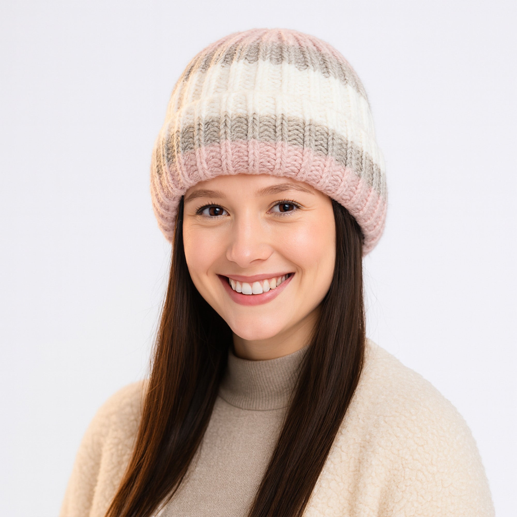 Anna-Kaci Women's Cozy Rib-Knit Winter Beanie with Soft Stretch Fabric