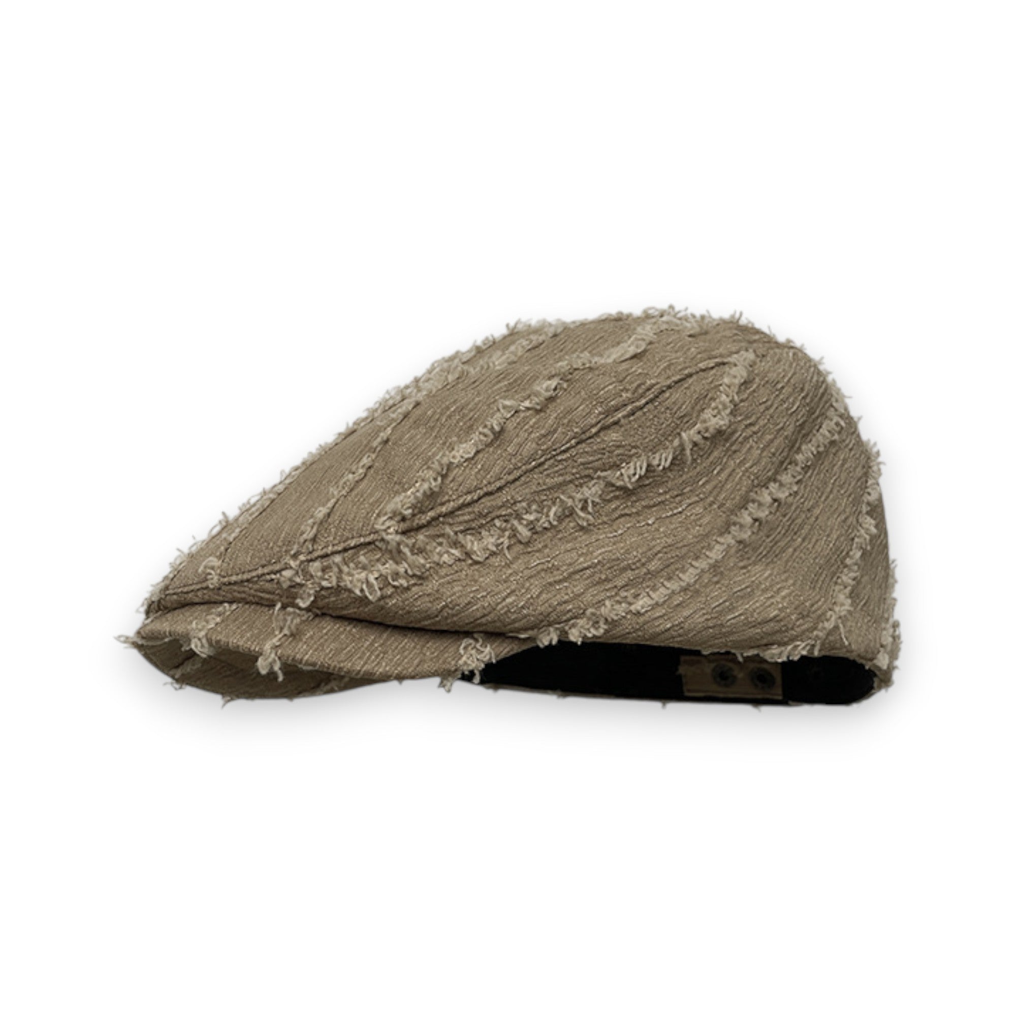 Anna-Kaci Retro Newsboy Cap with Textured Distressed Fabric and Adjustable Back Strap