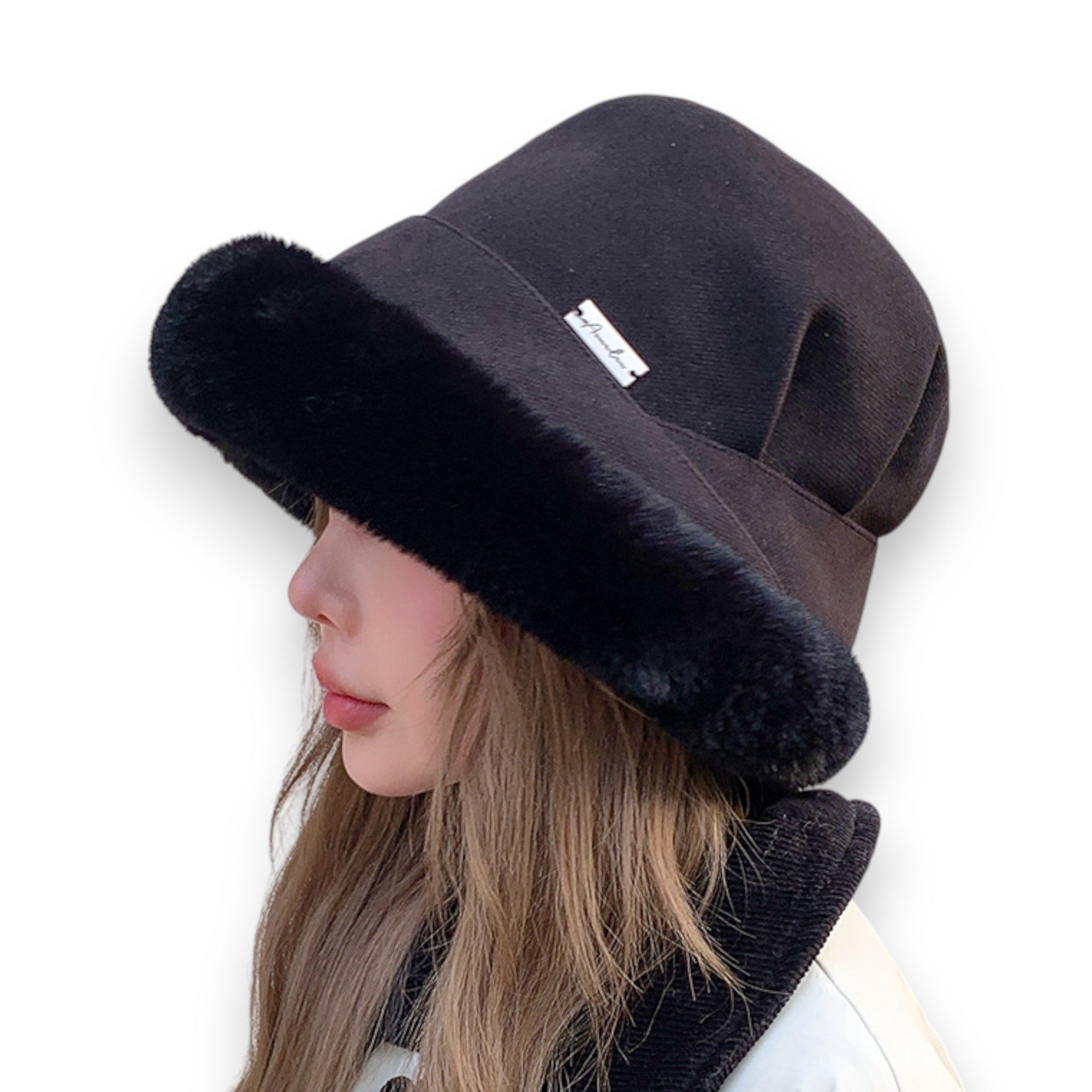 Anna-Kaci Women's Plush Trim Bucket Hat Soft Foldable Design