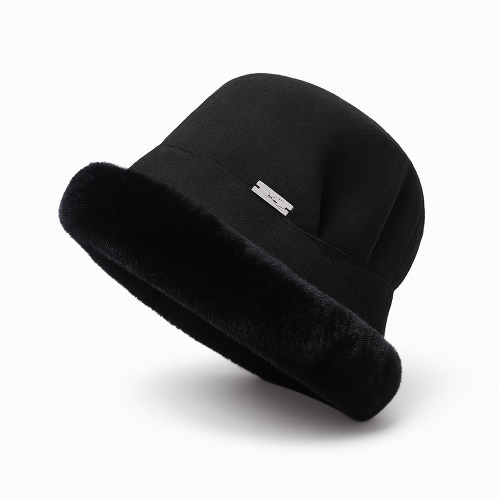 Anna-Kaci Women's Plush Trim Bucket Hat Soft Foldable Design