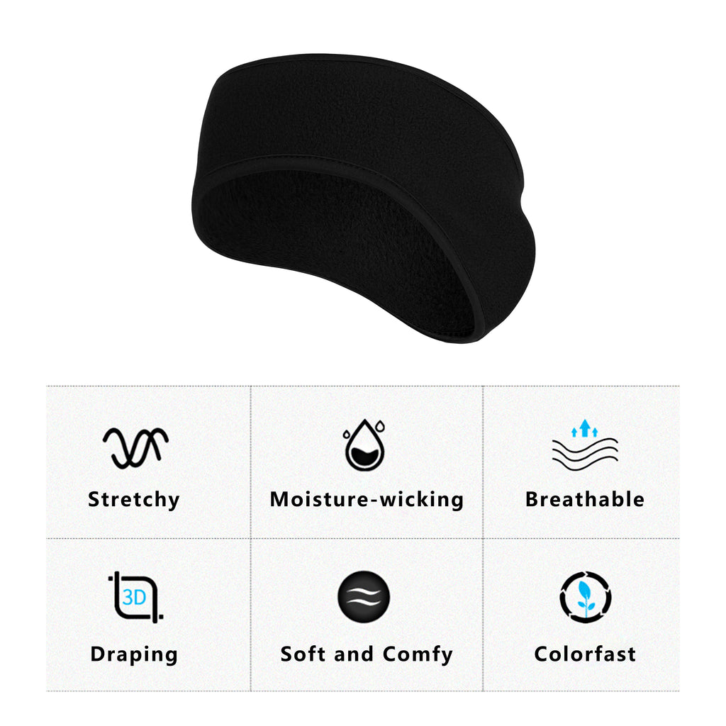 Anna-Kaci Winter Fleece Headband Moisture-Wicking for Running Sports Workouts Cold Weather Ear Warmer Unisex