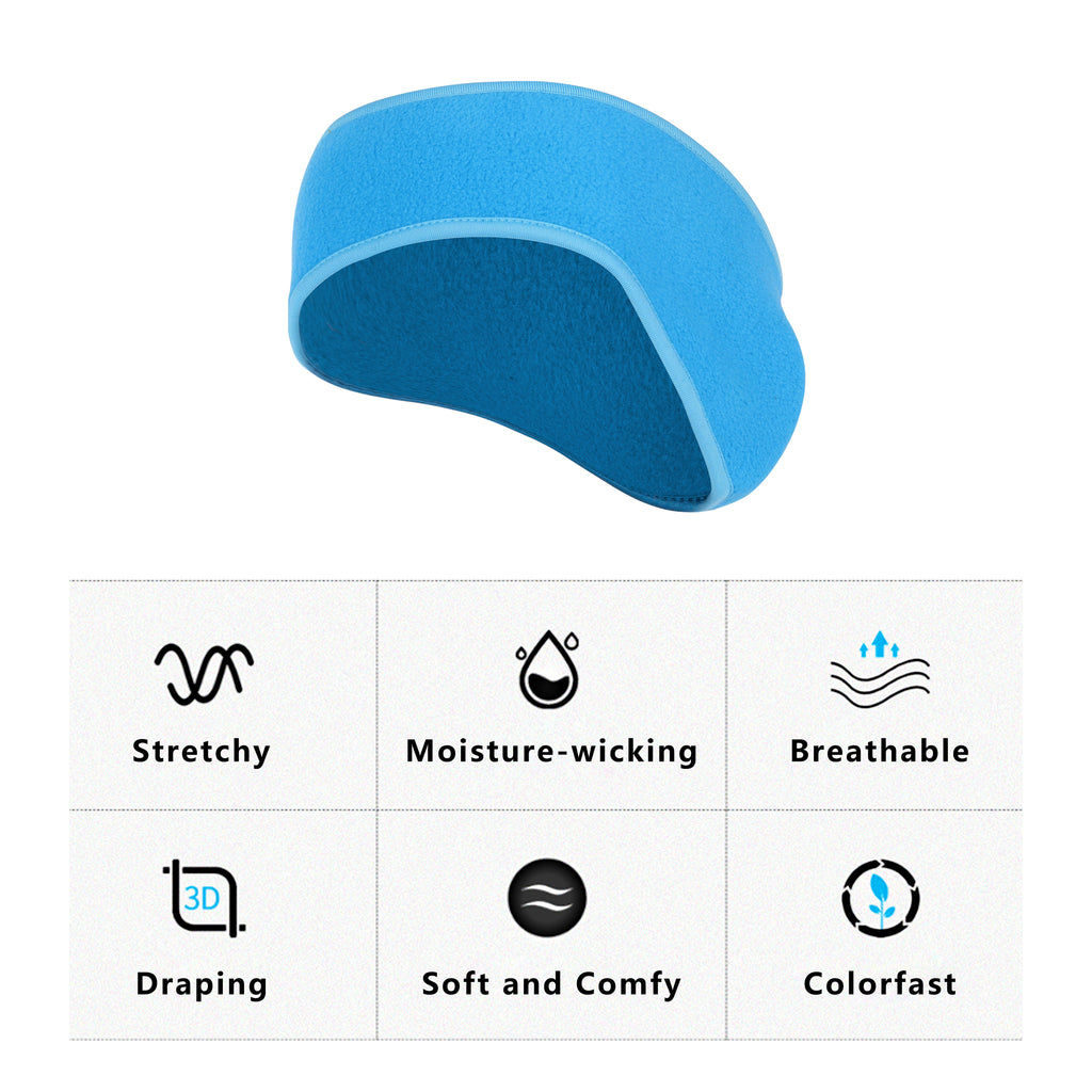 Anna-Kaci Winter Fleece Headband Moisture-Wicking for Running Sports Workouts Cold Weather Ear Warmer Unisex