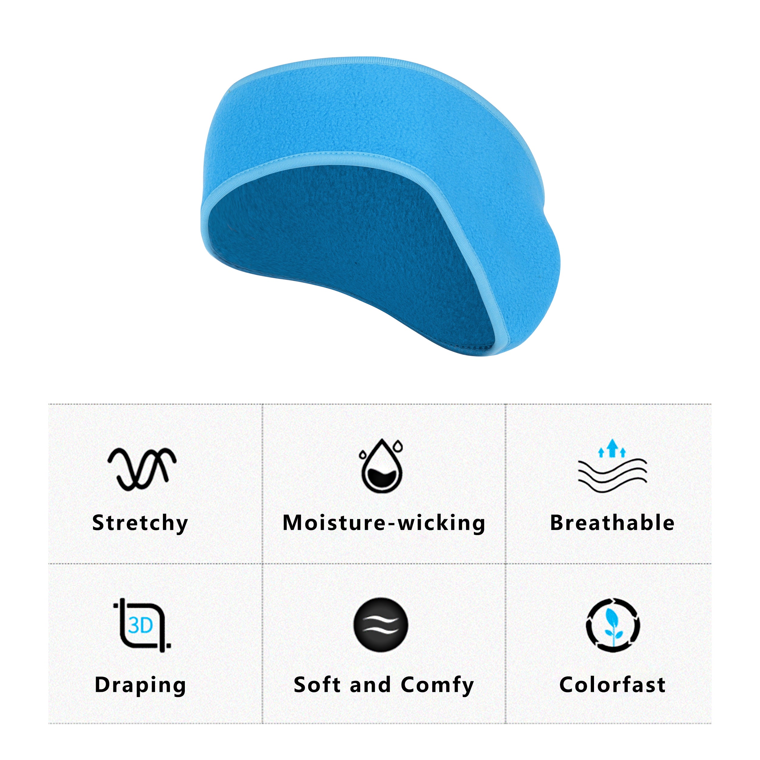 Anna-Kaci Winter Fleece Headband Moisture-Wicking for Running Sports Workouts Cold Weather Ear Warmer Unisex