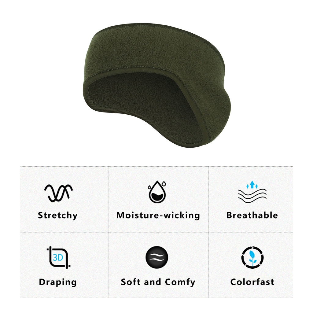 Anna-Kaci Winter Fleece Headband Moisture-Wicking for Running Sports Workouts Cold Weather Ear Warmer Unisex