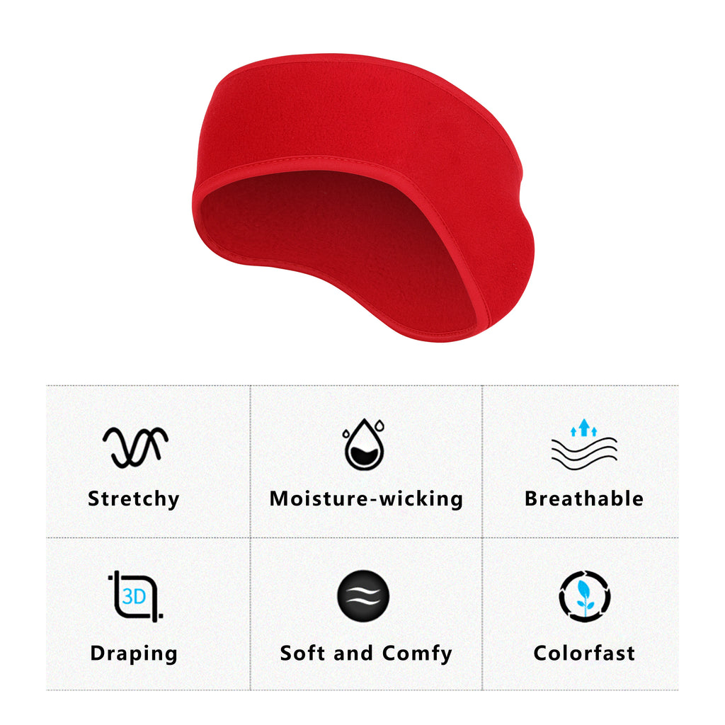 Anna-Kaci Winter Fleece Headband Moisture-Wicking for Running Sports Workouts Cold Weather Ear Warmer Unisex