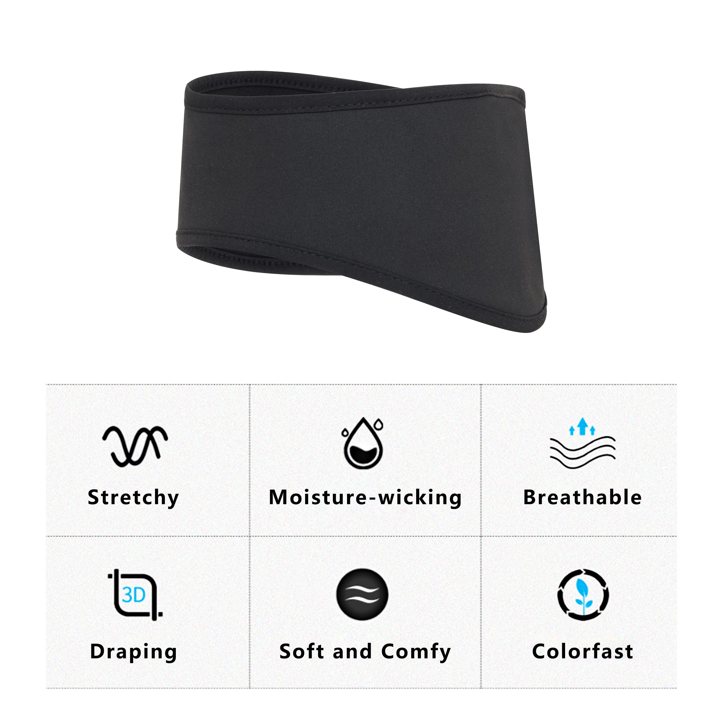 Anna-Kaci Sports Headband Moisture-Wicking for Running Workouts Exercise Men and Women Winter Ear Warmer