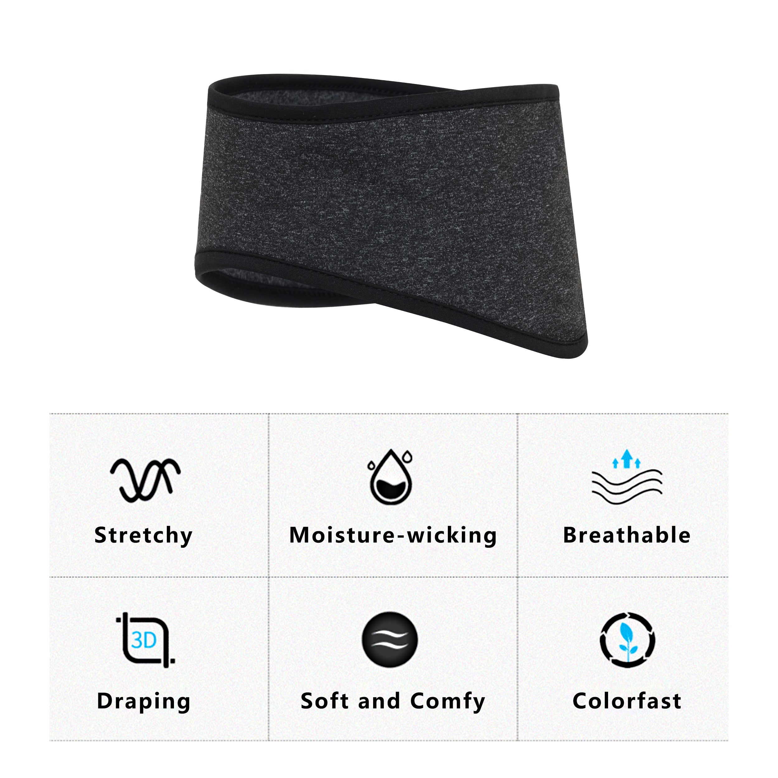 Anna-Kaci Sports Headband Moisture-Wicking for Running Workouts Exercise Men and Women Winter Ear Warmer