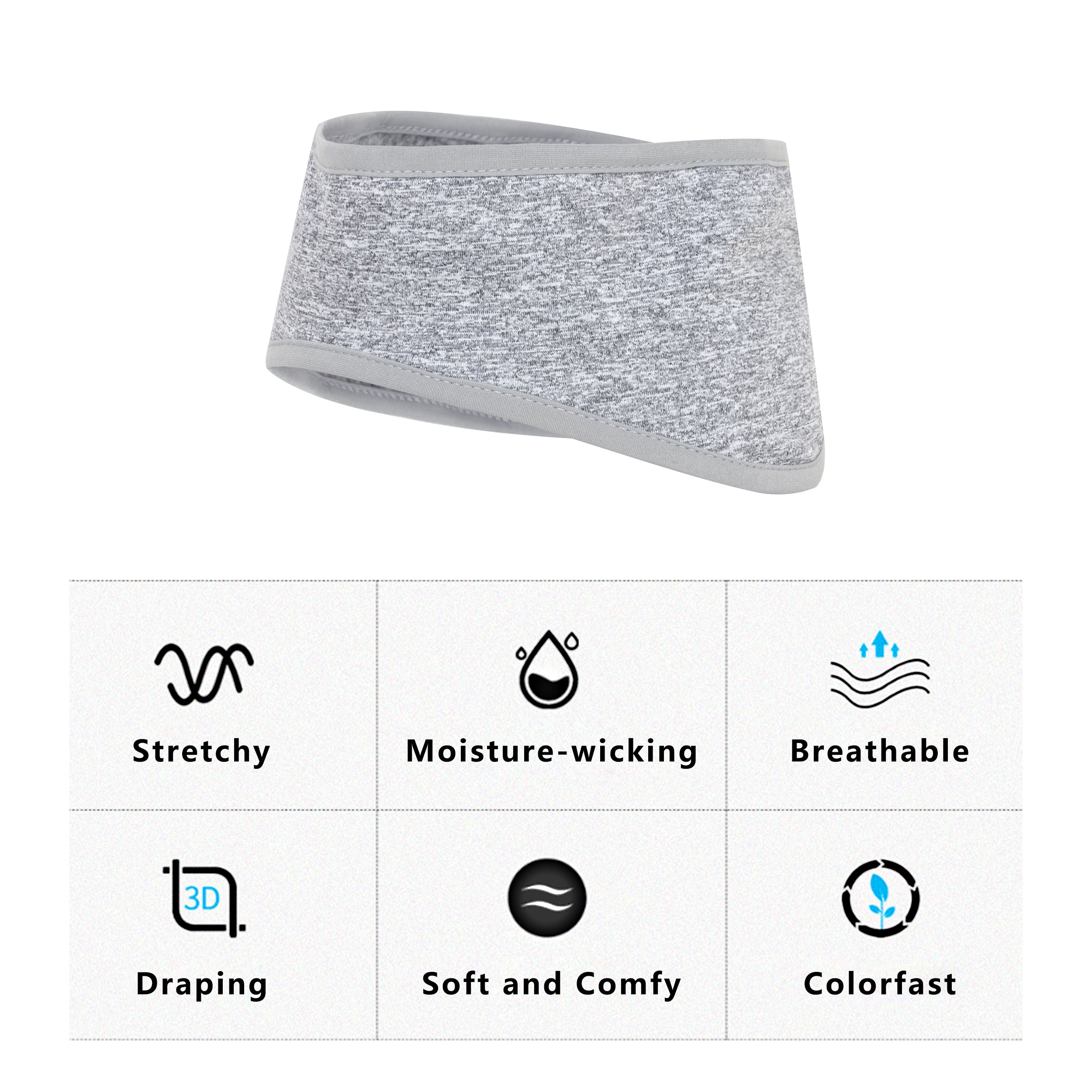 Anna-Kaci Sports Headband Moisture-Wicking for Running Workouts Exercise Men and Women Winter Ear Warmer