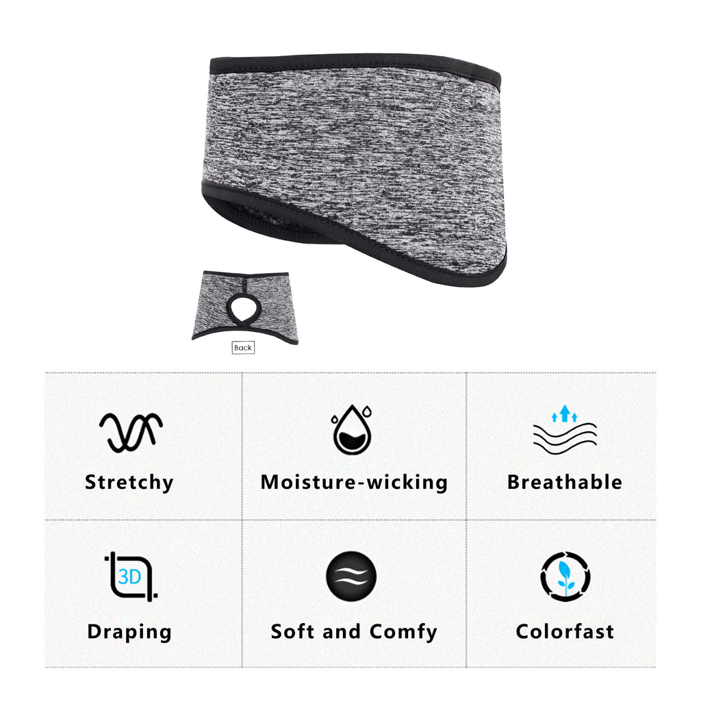 Anna-Kaci Women's Ponytail Headband Moisture-Wicking for Running Exercise Workouts Winter Ear Warmer