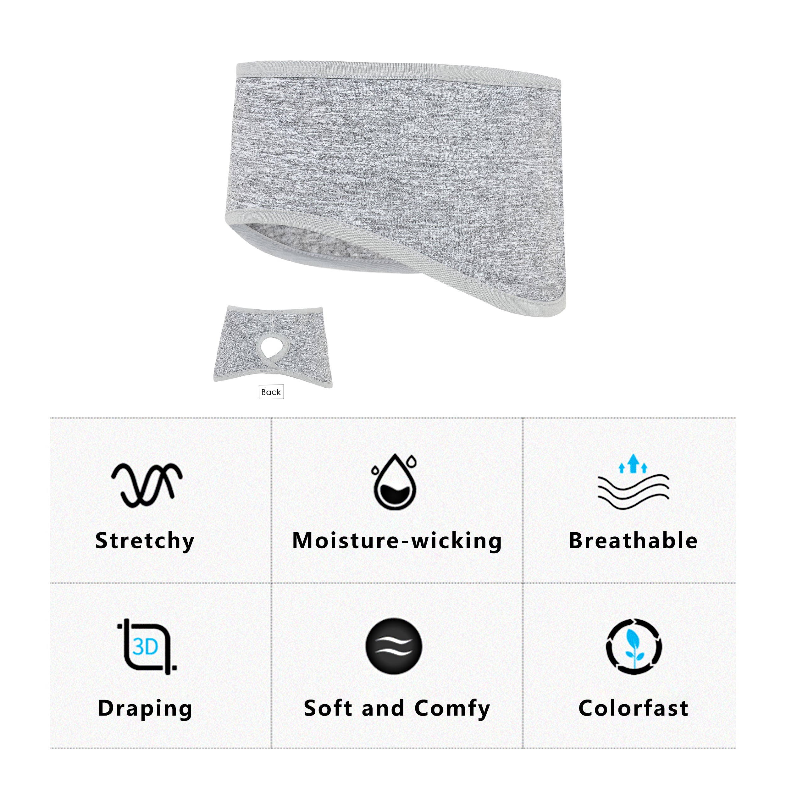 Anna-Kaci Women's Ponytail Headband Moisture-Wicking for Running Exercise Workouts Winter Ear Warmer