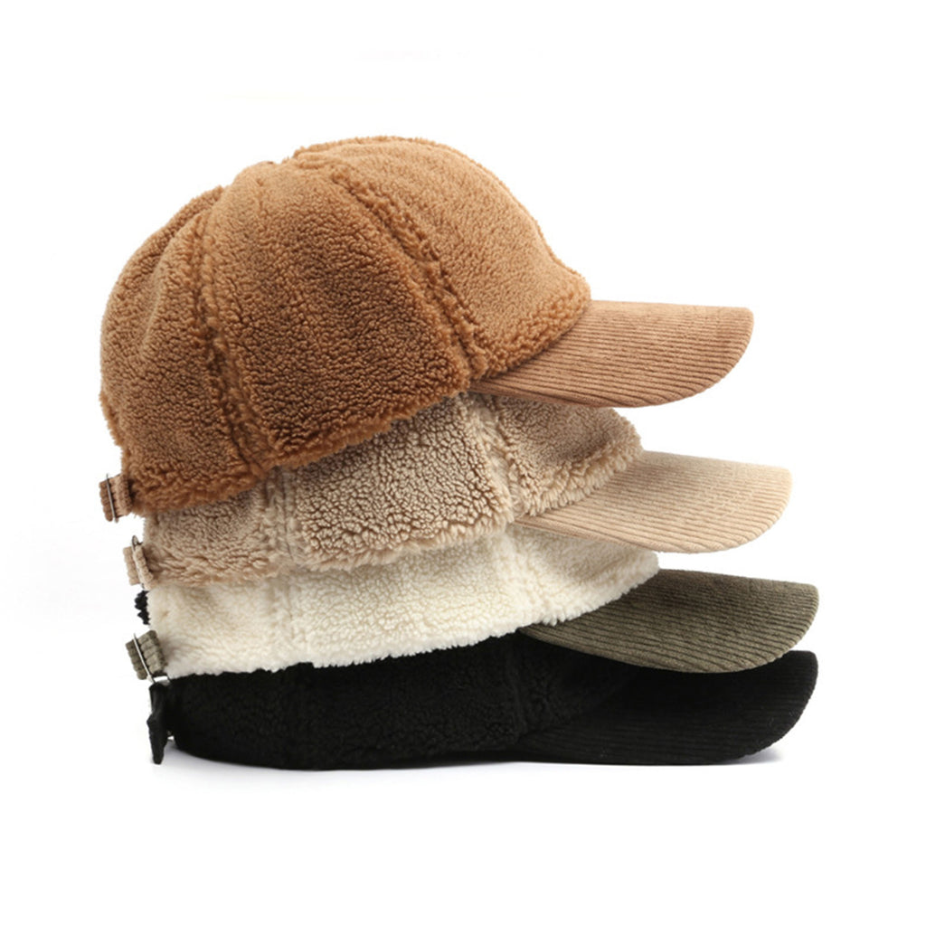 Anna-Kaci Plush High Pile Fleece Baseball Cap with Soft Textured Panels and Ribbed Brim Detail for Warmth and Comfortable Everyday Wear