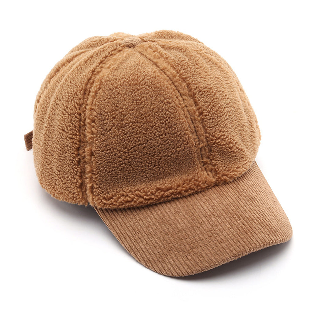 Anna-Kaci Plush High Pile Fleece Baseball Cap with Soft Textured Panels and Ribbed Brim Detail for Warmth and Comfortable Everyday Wear