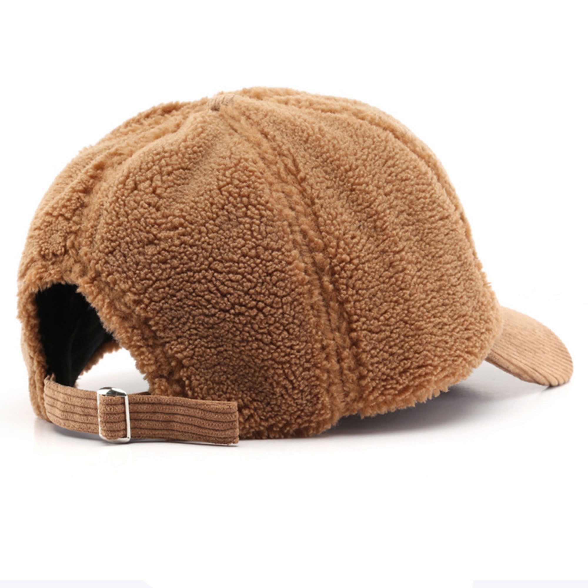 Anna-Kaci Plush High Pile Fleece Baseball Cap with Soft Textured Panels and Ribbed Brim Detail for Warmth and Comfortable Everyday Wear