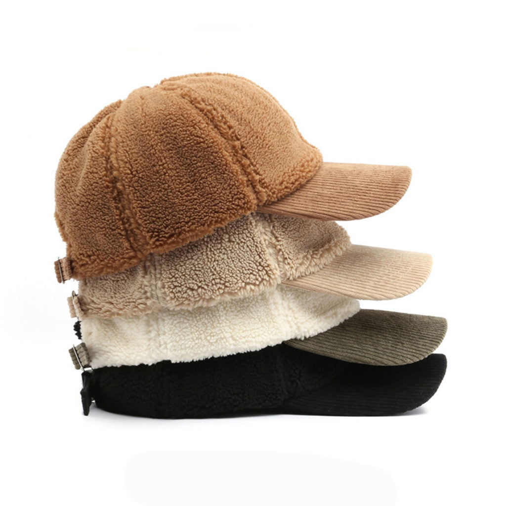 Anna-Kaci Plush High Pile Fleece Baseball Cap with Soft Textured Panels and Ribbed Brim Detail for Warmth and Comfortable Everyday Wear