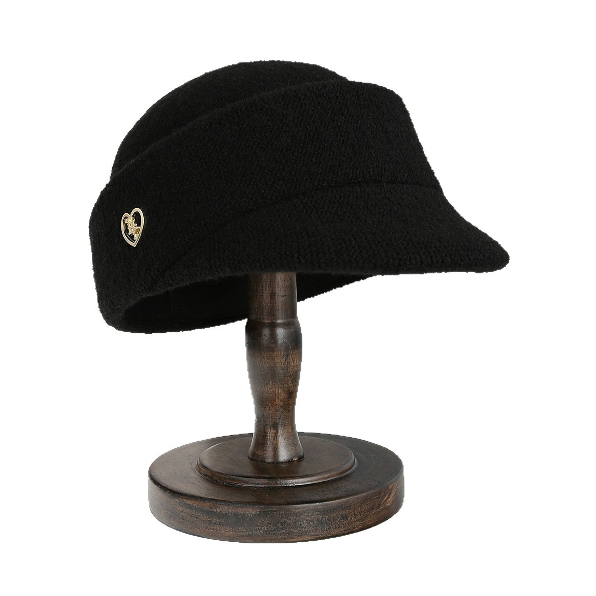 Anna-Kaci Women¡¯s Knit Cloche Hat with Structured Brim and Decorative Metal Accent