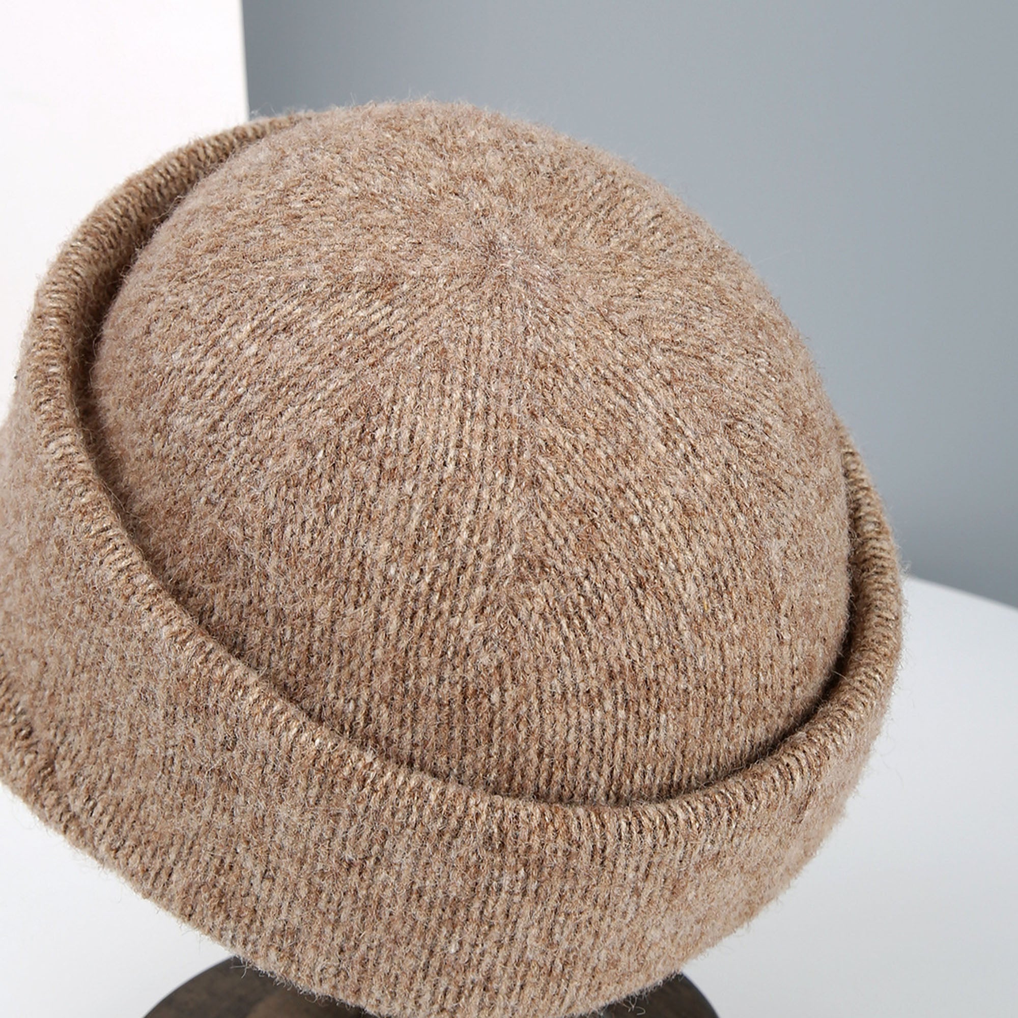 Anna-Kaci Women¡¯s Knit Cloche Hat with Structured Brim and Decorative Metal Accent