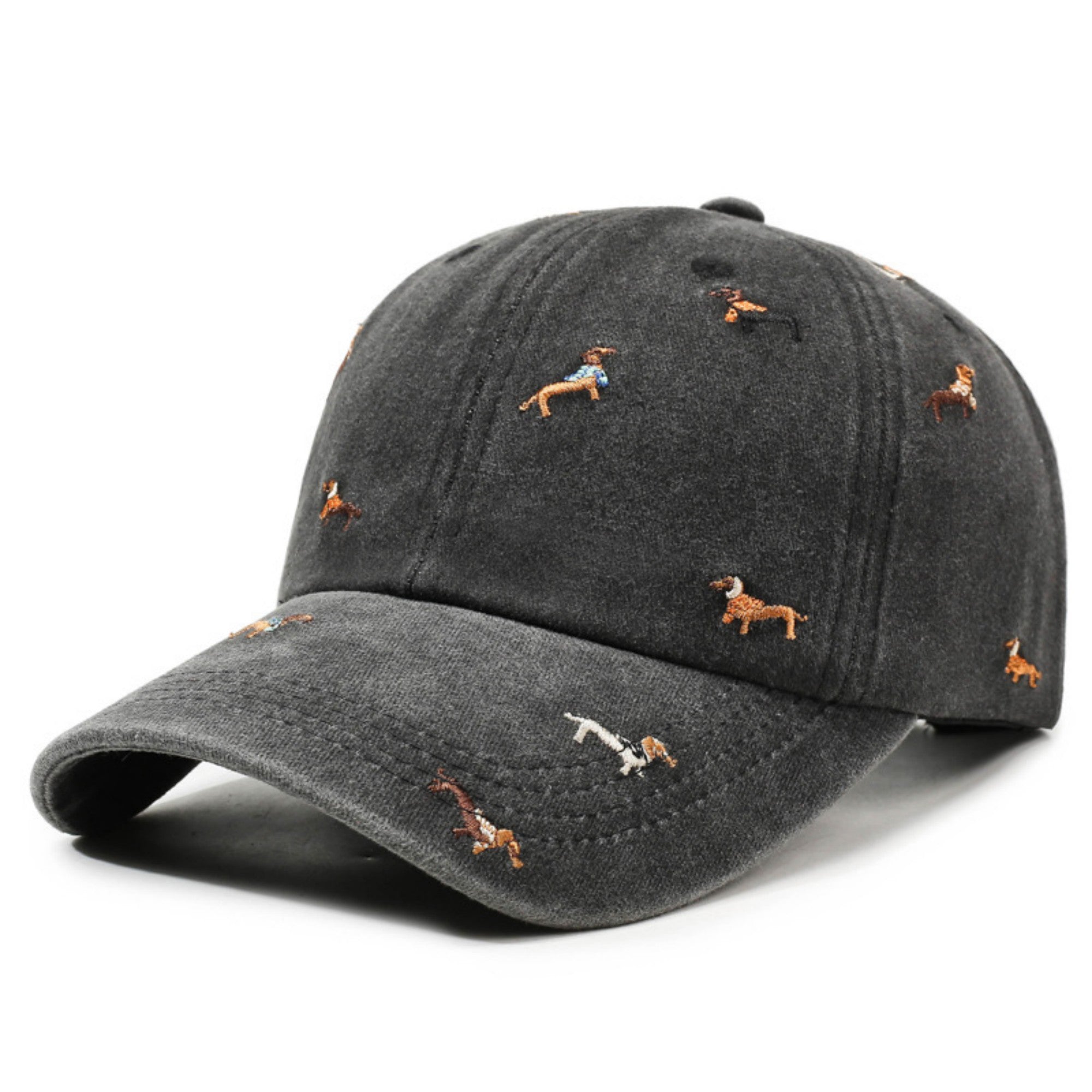 Anna-Kaci Women's Embroidered Dog Baseball Cap with Curved Brim Soft Structured Crown and Adjustable Back Strap