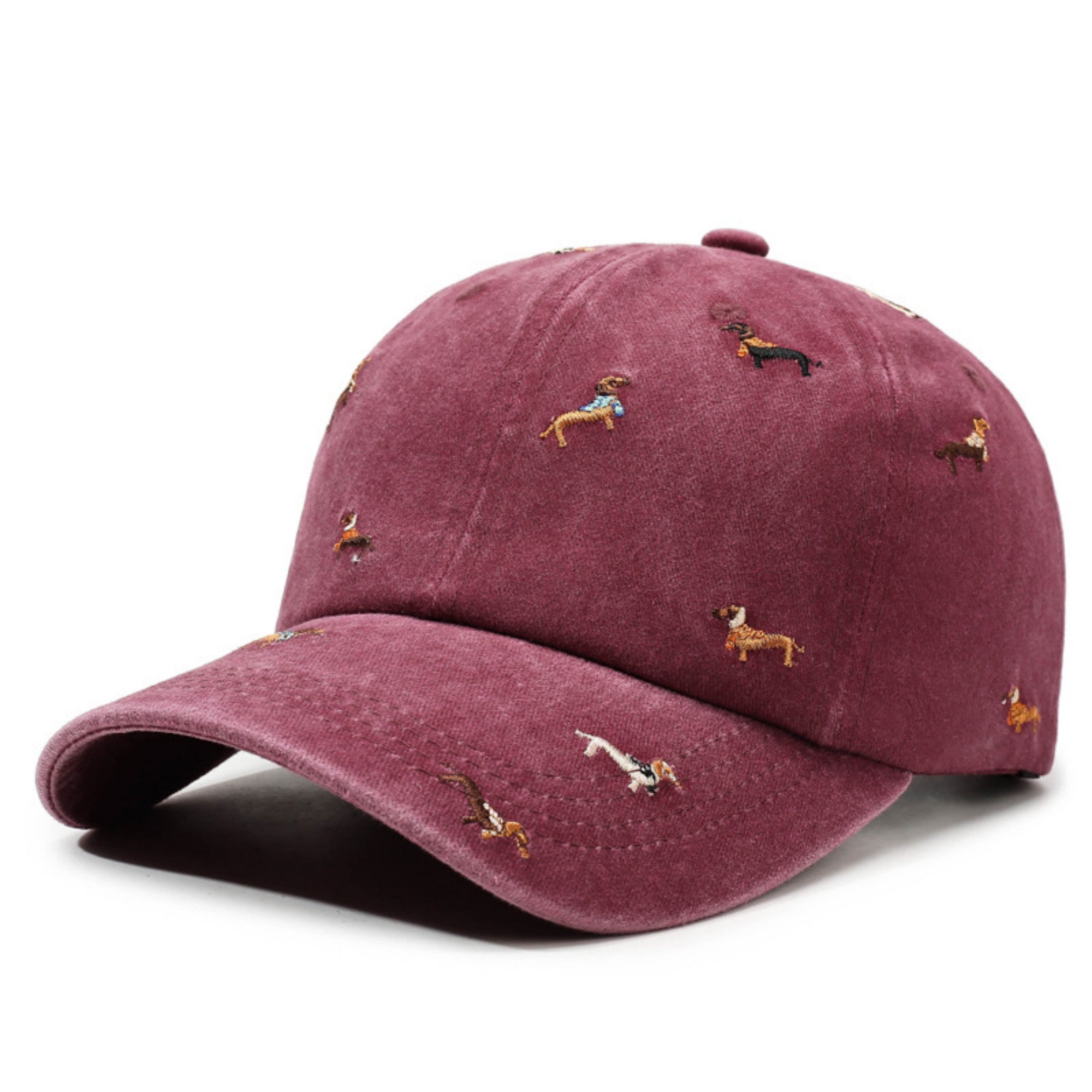 Anna-Kaci Women's Embroidered Dog Baseball Cap with Curved Brim Soft Structured Crown and Adjustable Back Strap