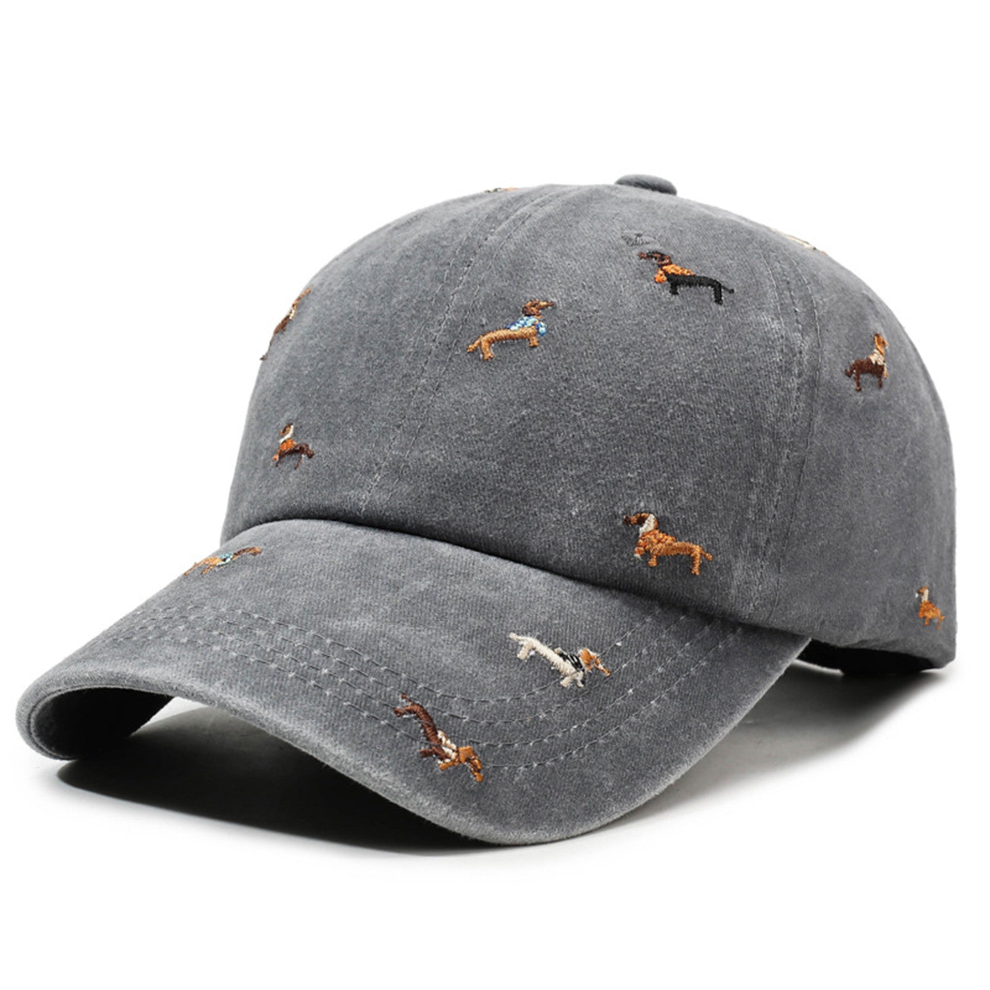 Anna-Kaci Women's Embroidered Dog Baseball Cap with Curved Brim Soft Structured Crown and Adjustable Back Strap