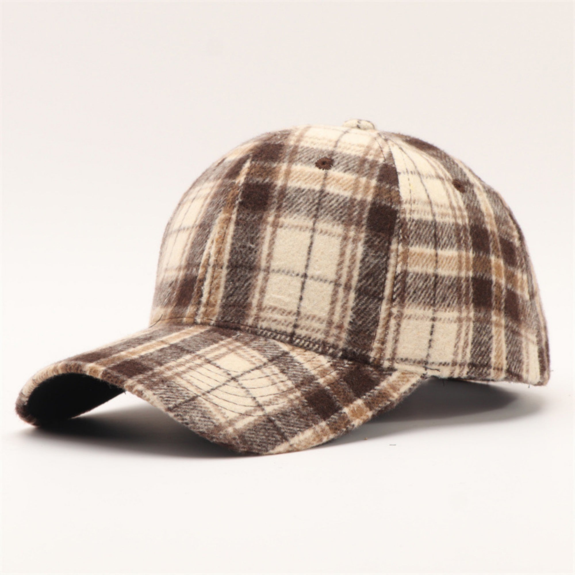 Anna-Kaci Women's Plaid Baseball Cap with Curved Brim Soft Structured Crown and Adjustable Back Strap