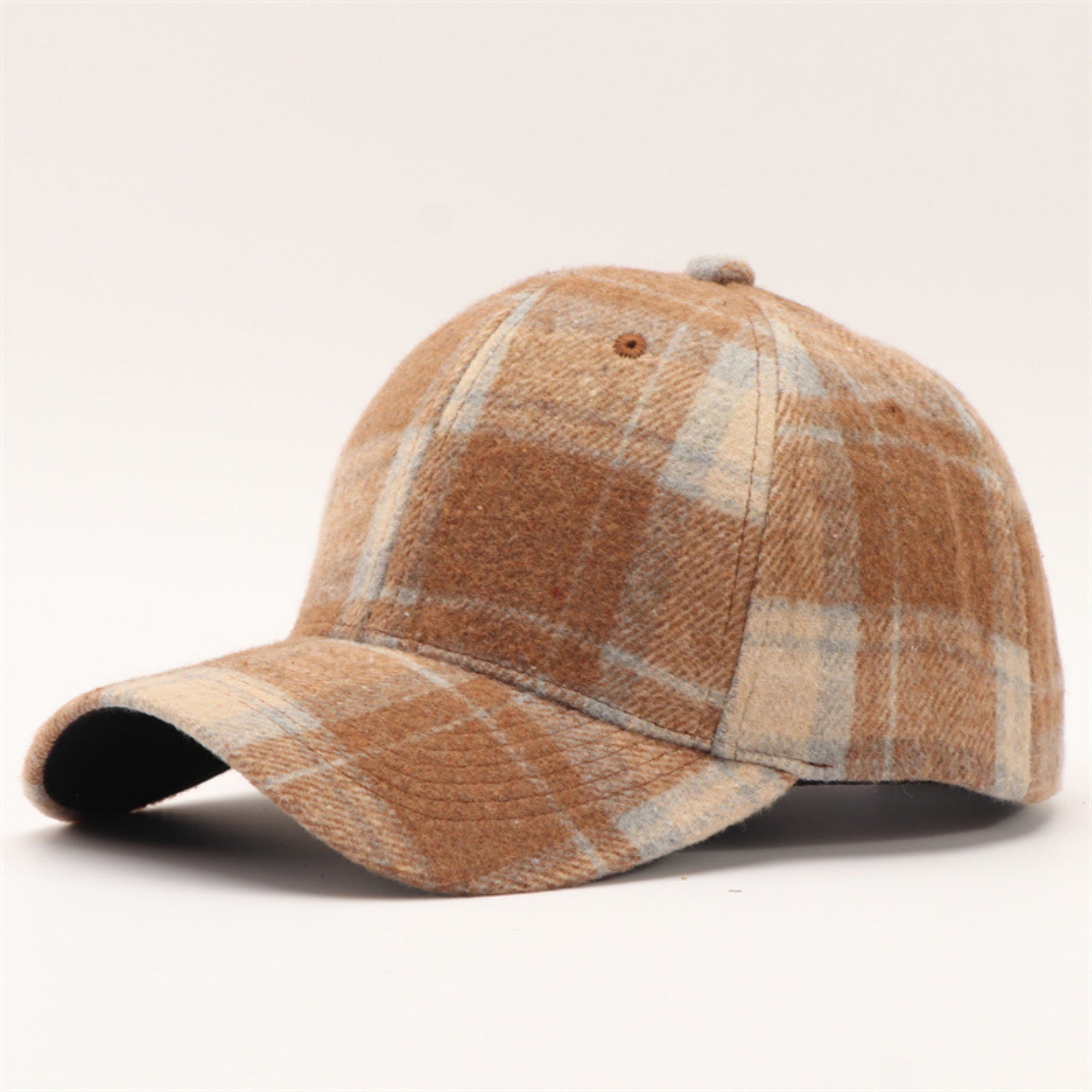 Anna-Kaci Women's Plaid Baseball Cap with Curved Brim Soft Structured Crown and Adjustable Back Strap